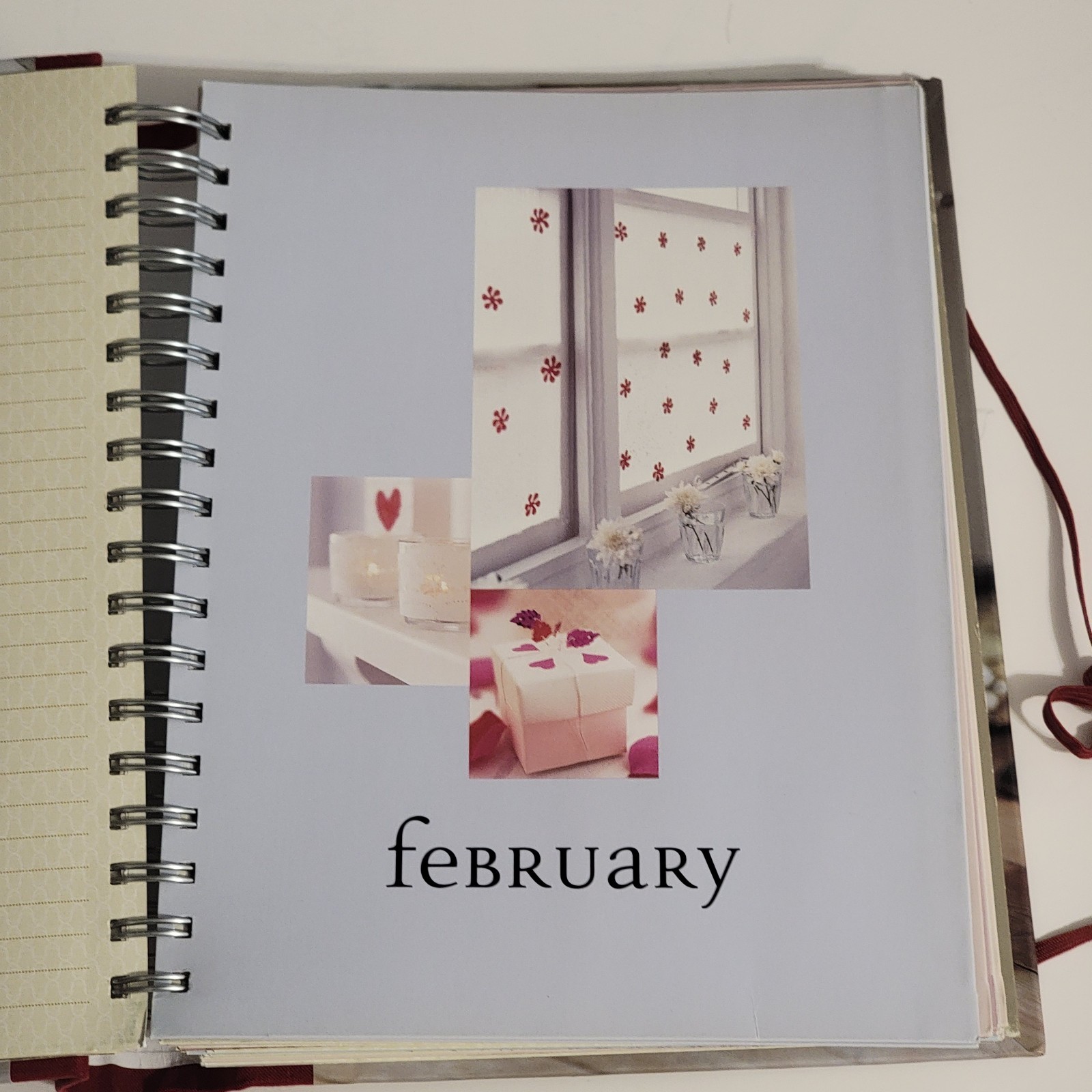 Floral Greeting Card Organizer Book 24 Pockets Month Divider 21 x 25 cm