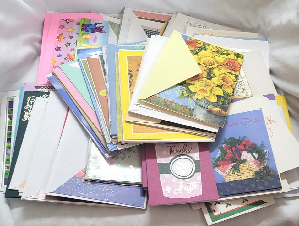 115 Assorted Greeting Cards and Envelopes Various sizes 3+ pounds