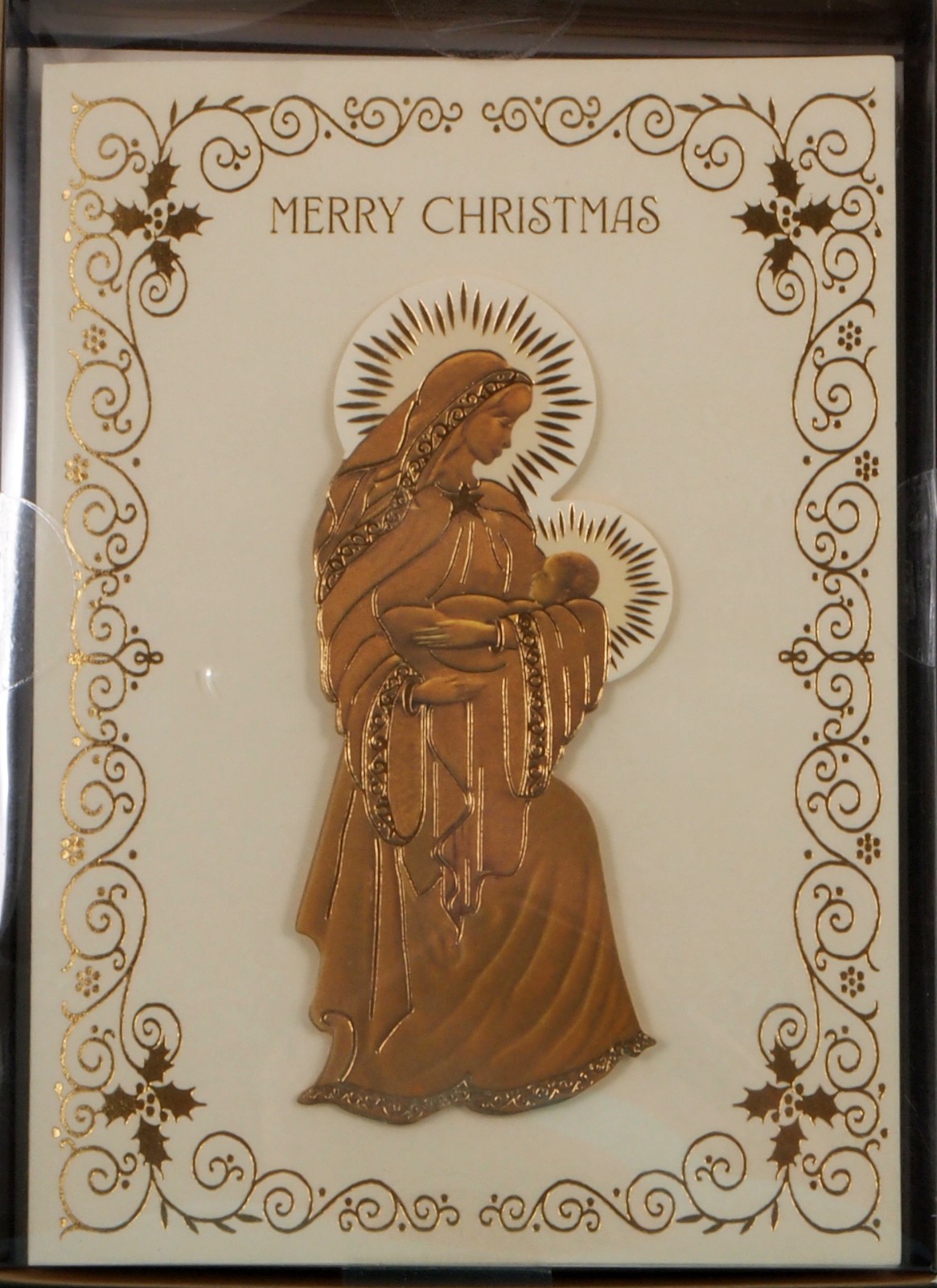 Anna Griffin Mary & Baby Jesus Christmas 3D Embellished Cards &Envelopes Box 10