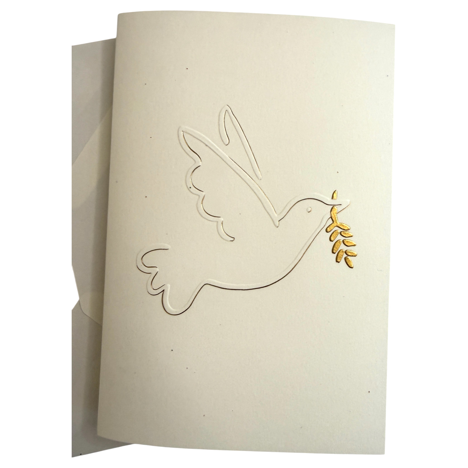 Hand Engraved Greeting Cards 6 Ct + Envelopes Peace Dove Crown Mill Belgium NIB