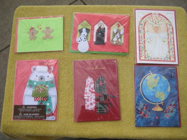 Lot of 6 PAPYRUS Christmas Holiday Cards new sealed # G