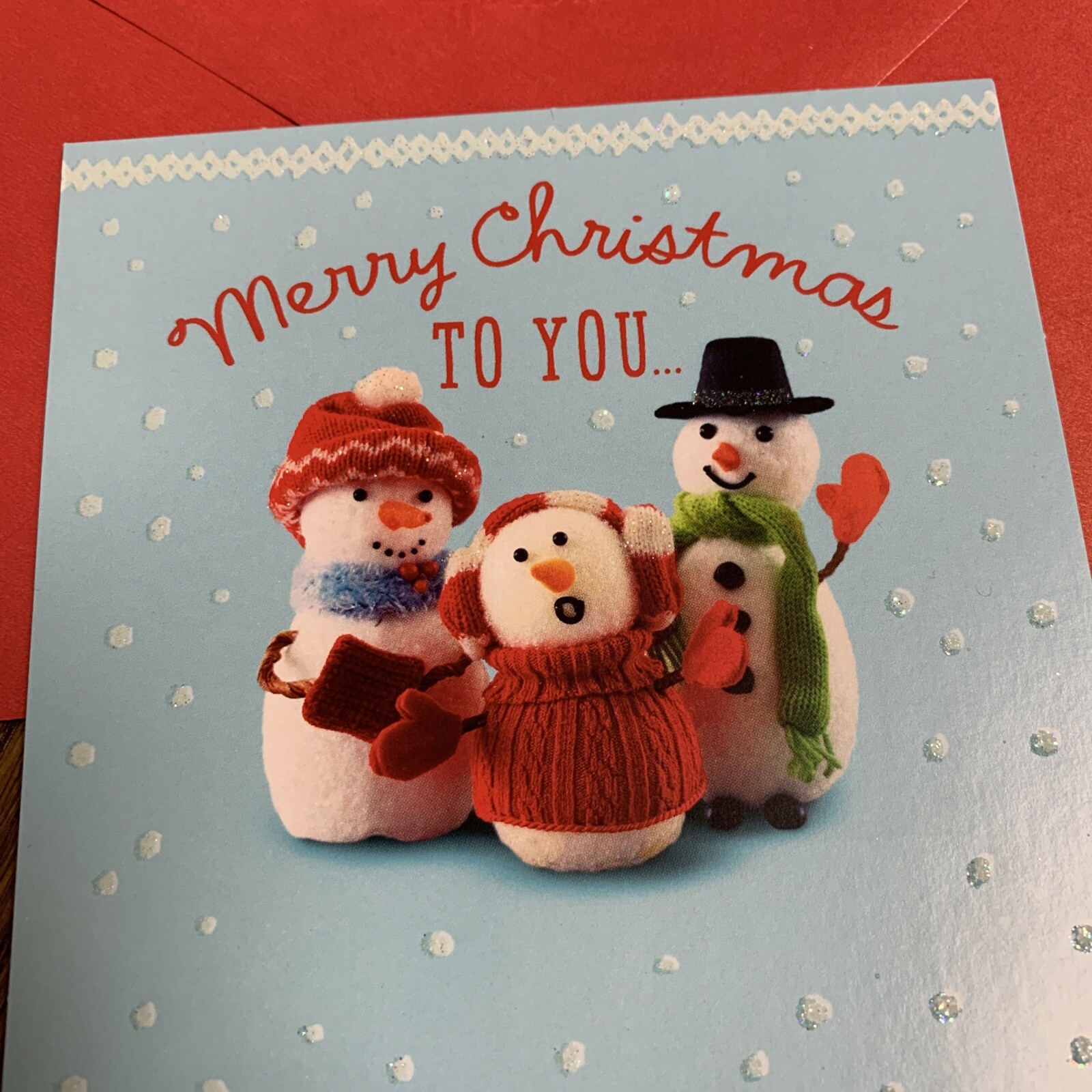 Merry Christmas To You Bring You Joy Snowman 5”x7” Hallmark Greeting Card