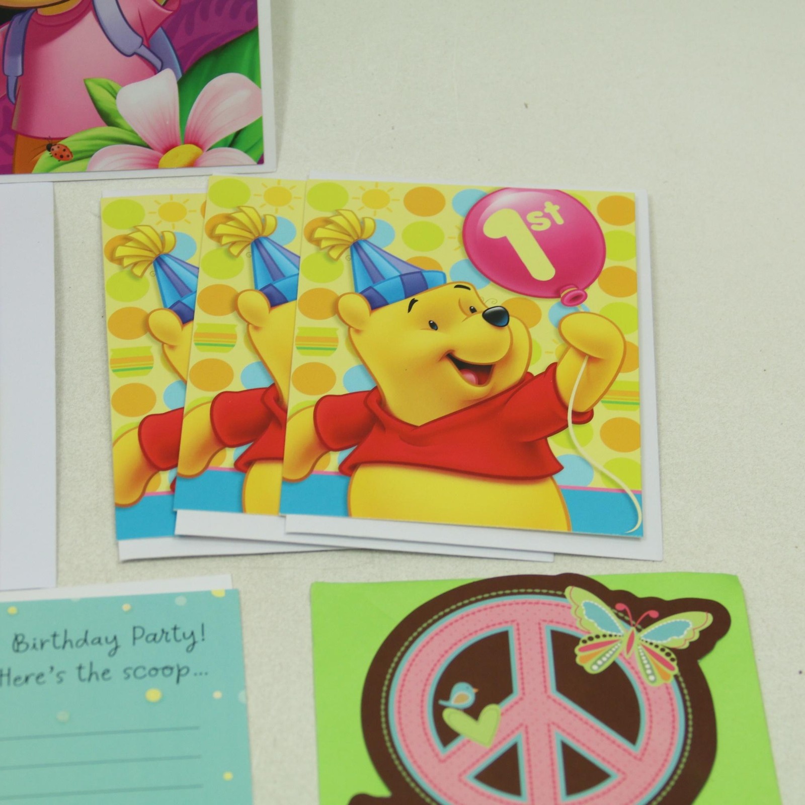 Lot Kids Birthday Party Invitation Thank You Cards Princess Dora Tinkerbell Elmo