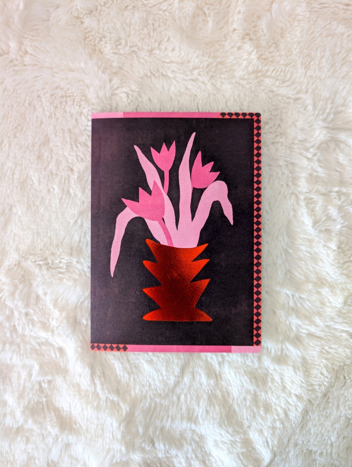 New PAPIER Mixed Media Floral Greeting Card