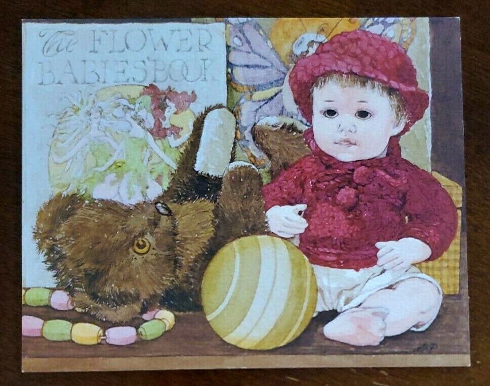 Nostalgia Notes by Current, baby doll, ball and teddy bear, blank notecard