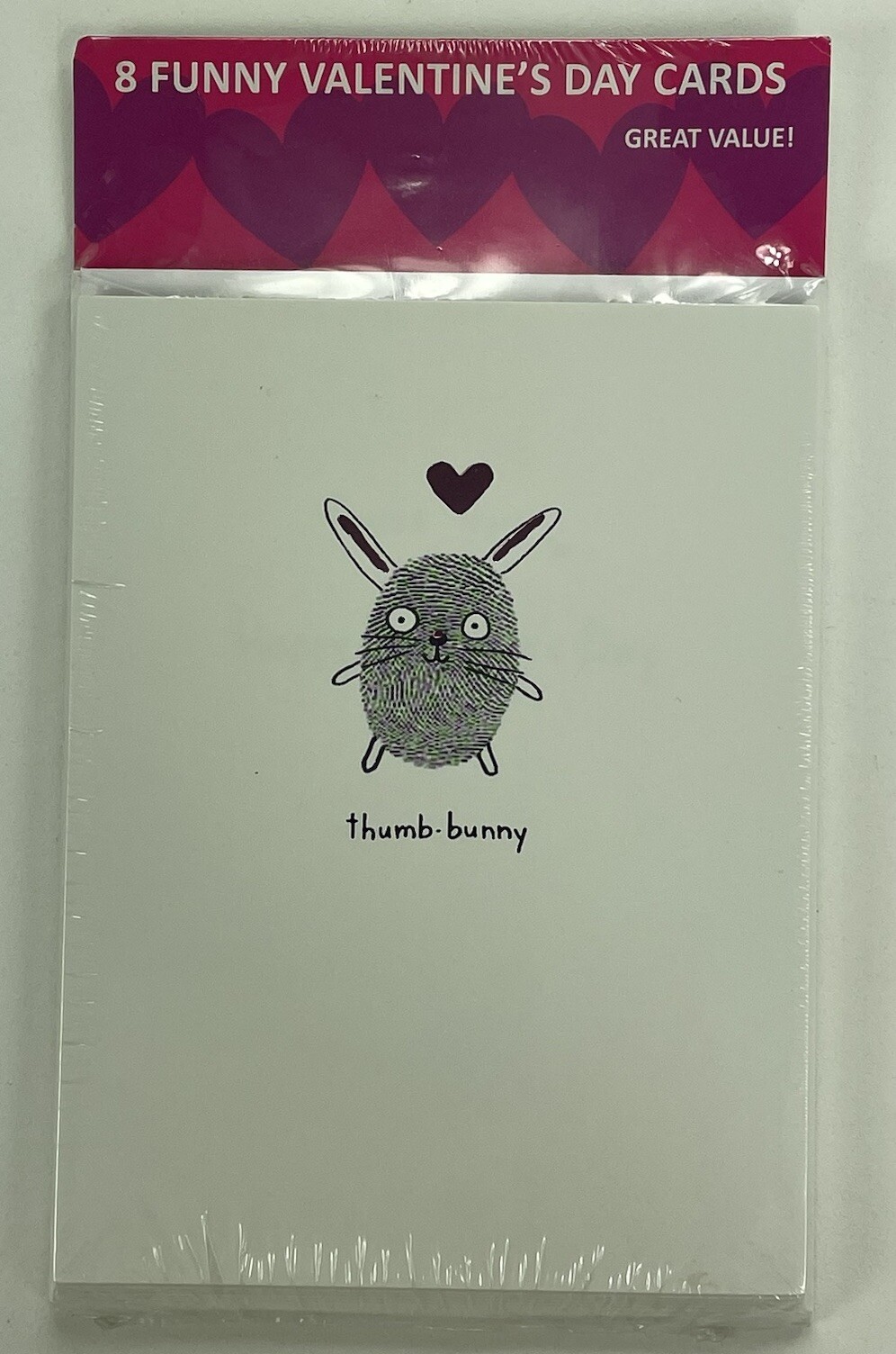Lot of 2 Packs 8 Count Valentine’s Day Cards Thumb Bunny Loves You 4”x5.5” USA