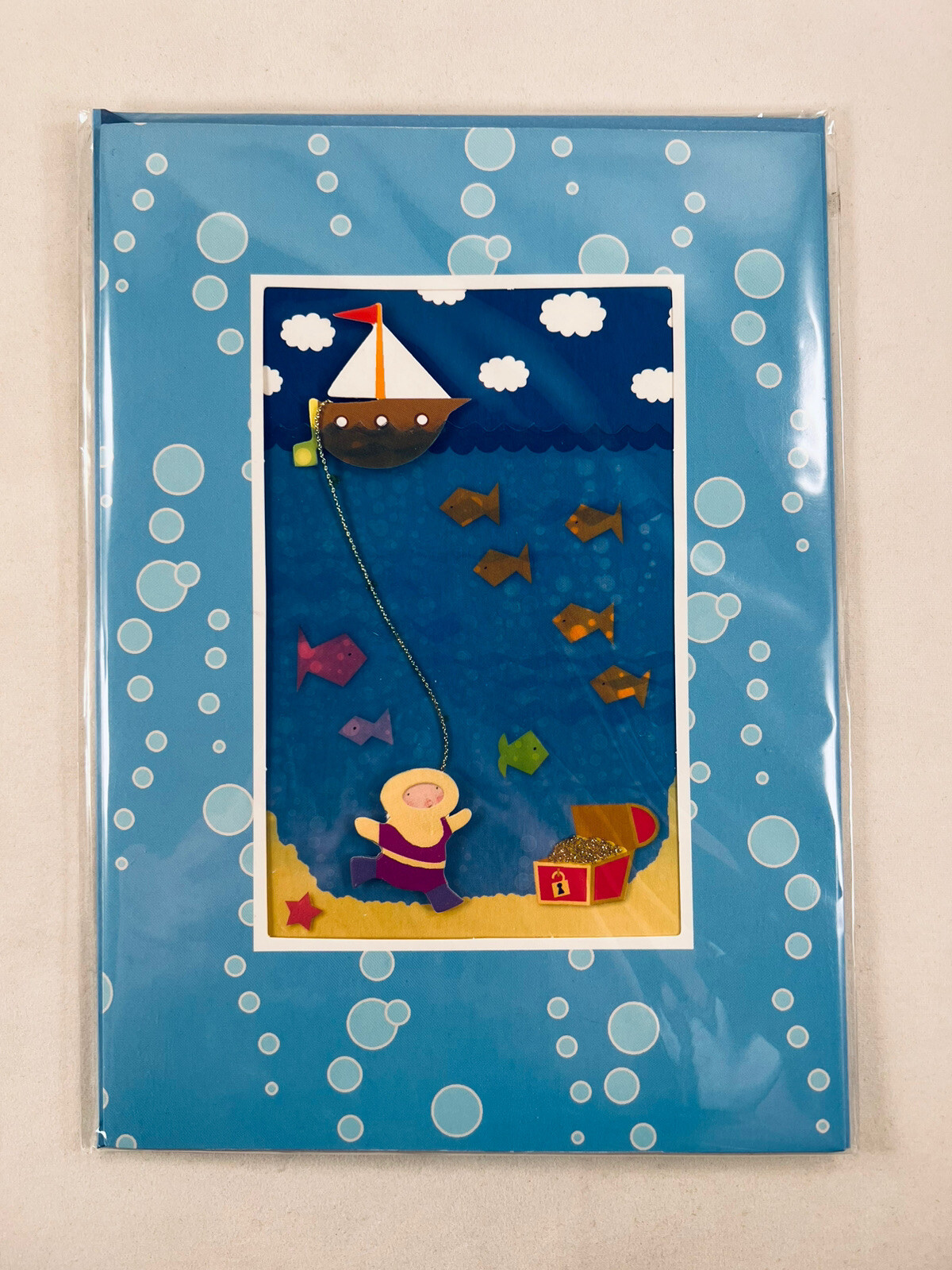 Birthday Treasure Adventure 3D Paper Magic Group Greeting Card 5.5″ x 7.75″