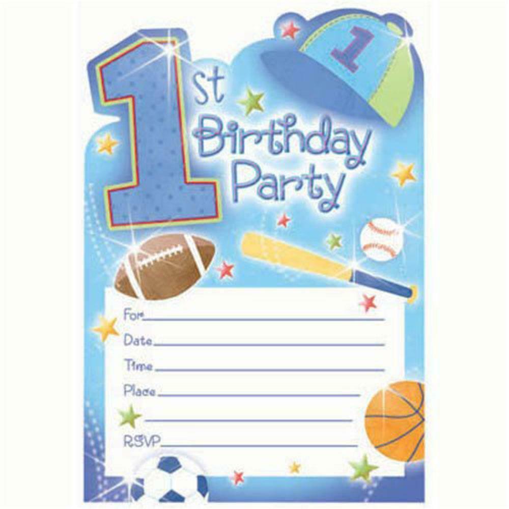 1st Birthday All Star Birthday Party Invitations Envelopes & 50 UNIQUE plates