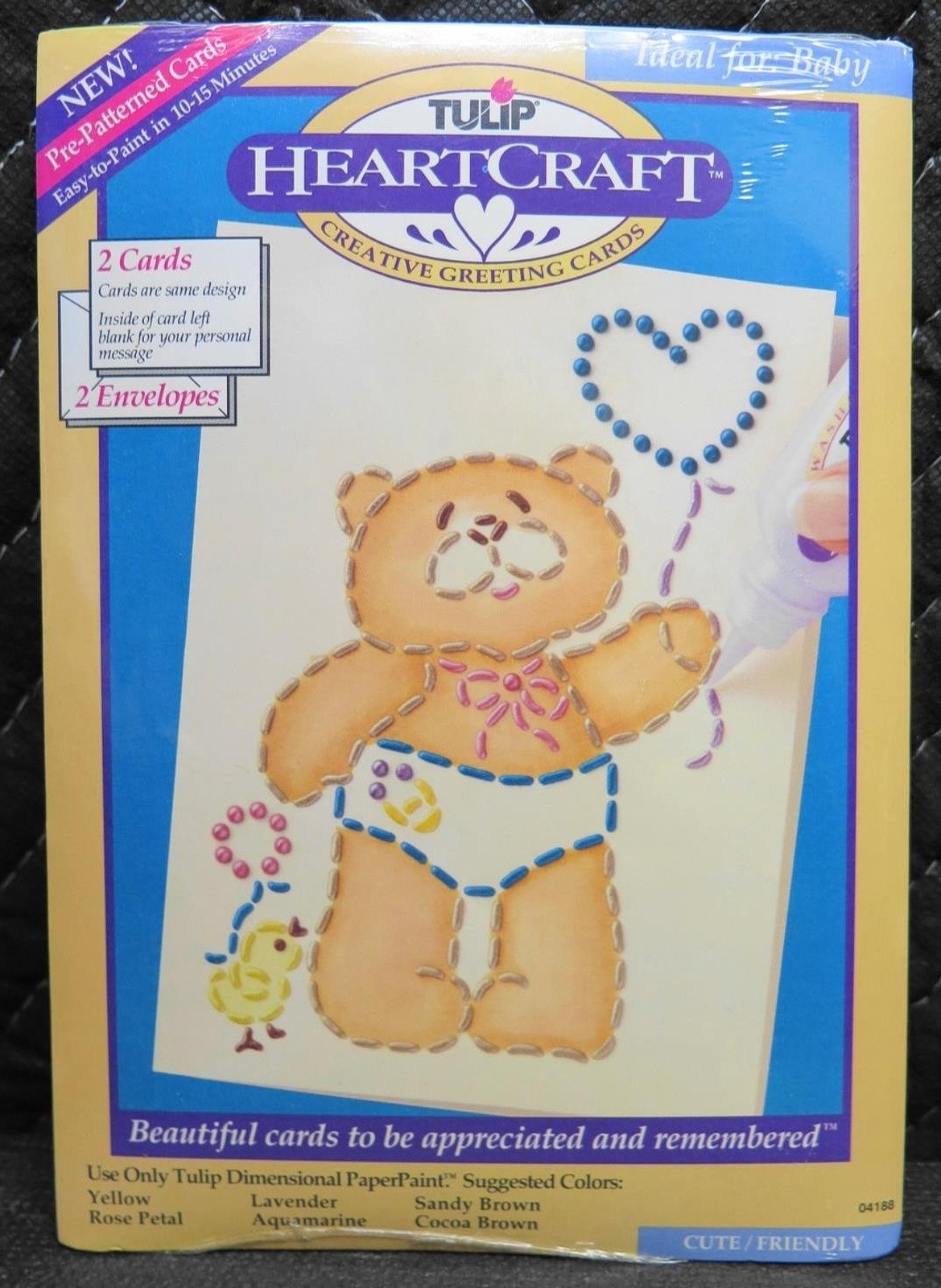 Baby Teddy Bear Chick – 2x Tulip Heartcraft Creative Greeting Cards w/ Envelopes