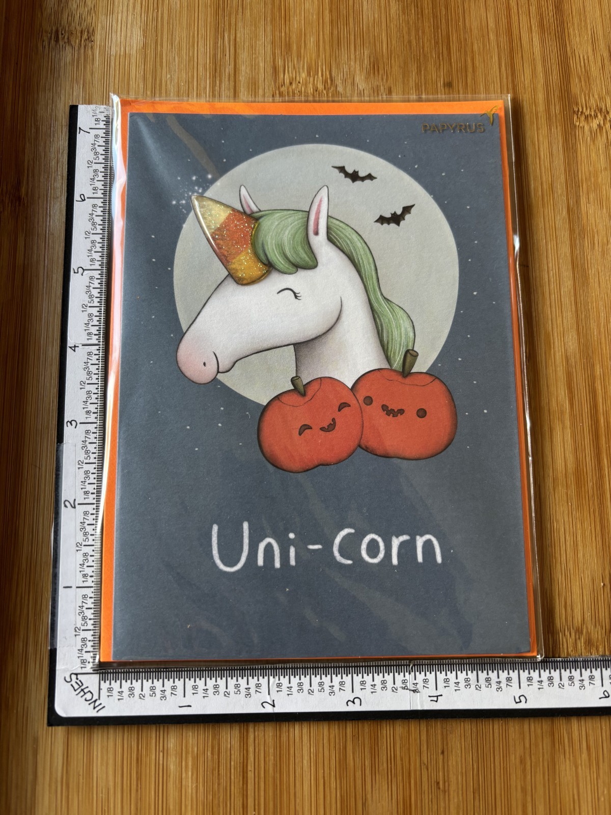 Papyrus Greeting Card Happy Halloween Hallows Eve Note Unicorn Candy Corn Pumkin