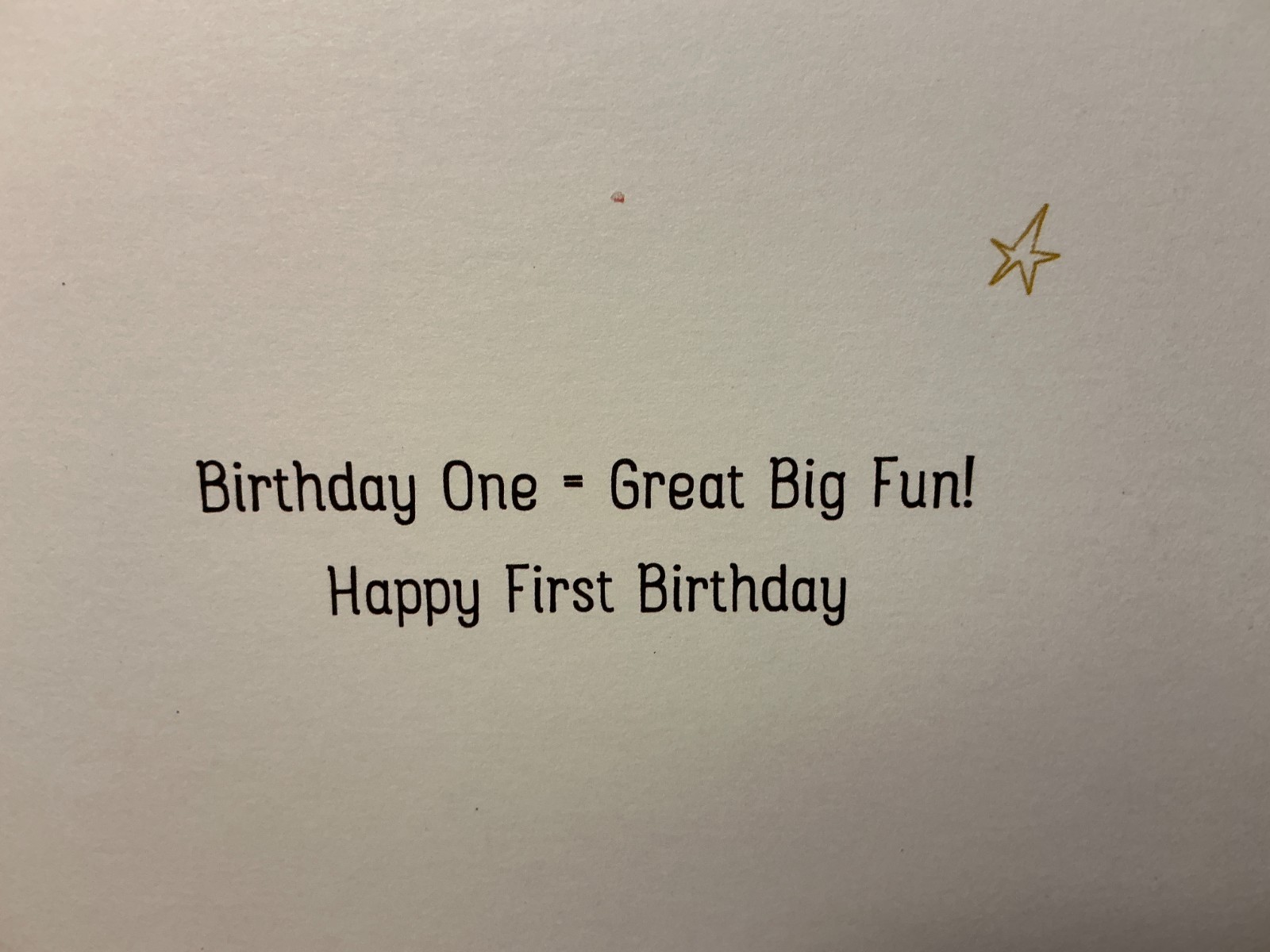 HAPPY FIRST BIRTHDAY CHILDREN’S CARD RSVP New w/Envelope “Birthday One Big Fun”