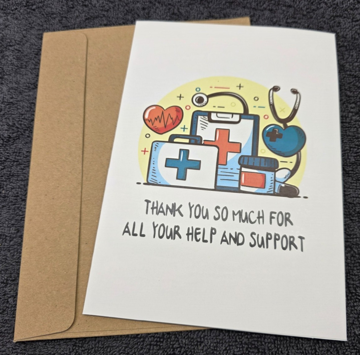 Thank You Appreciation Card for Doctor Nurse Medical Gratitude Greeting Card