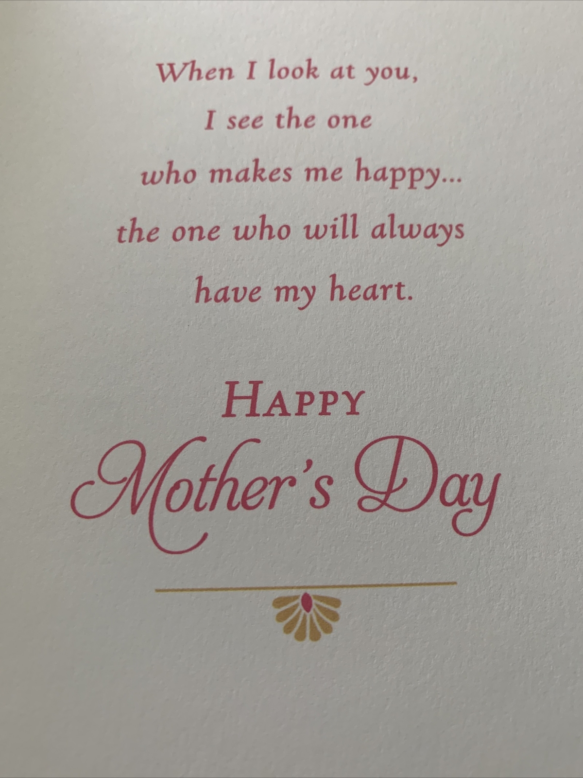 Mother’s Day – For My Wife – My Heart Love 5.5”x 8” Hallmark Greeting Card