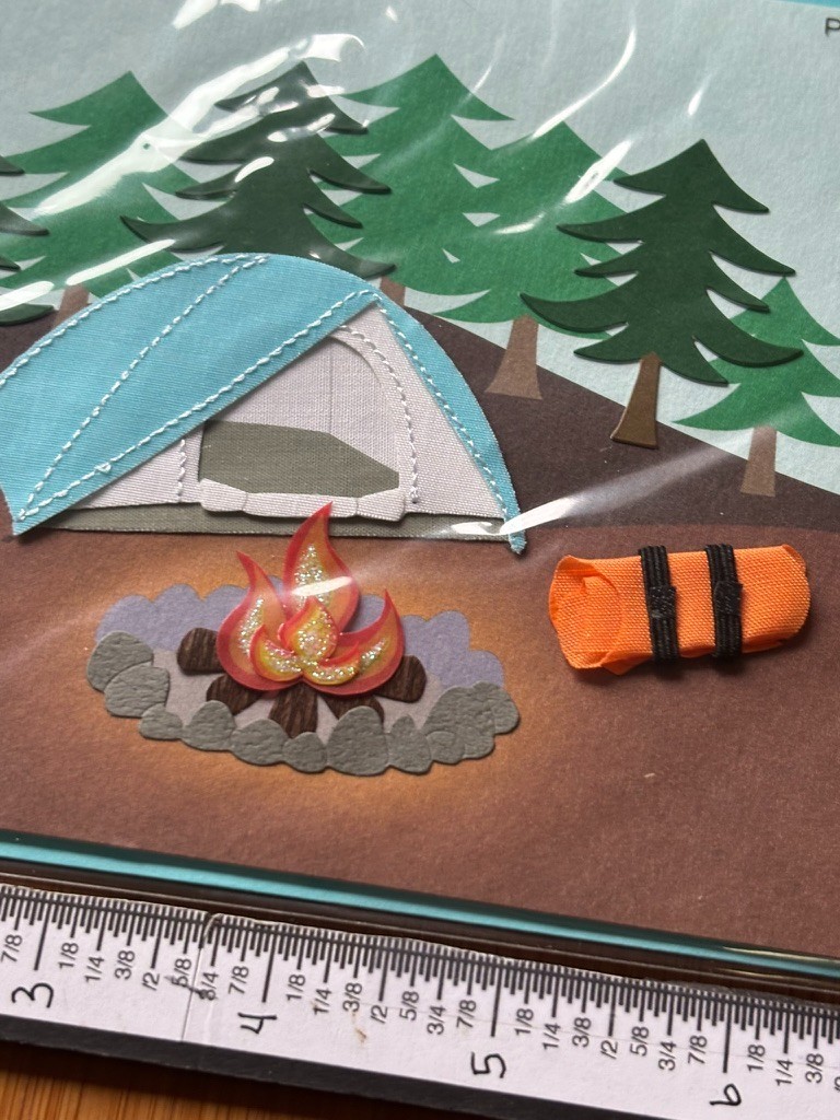 Papyrus Greeting Card DAD FATHERS DAY father’s Outdoor Camping Forest Fire Trees