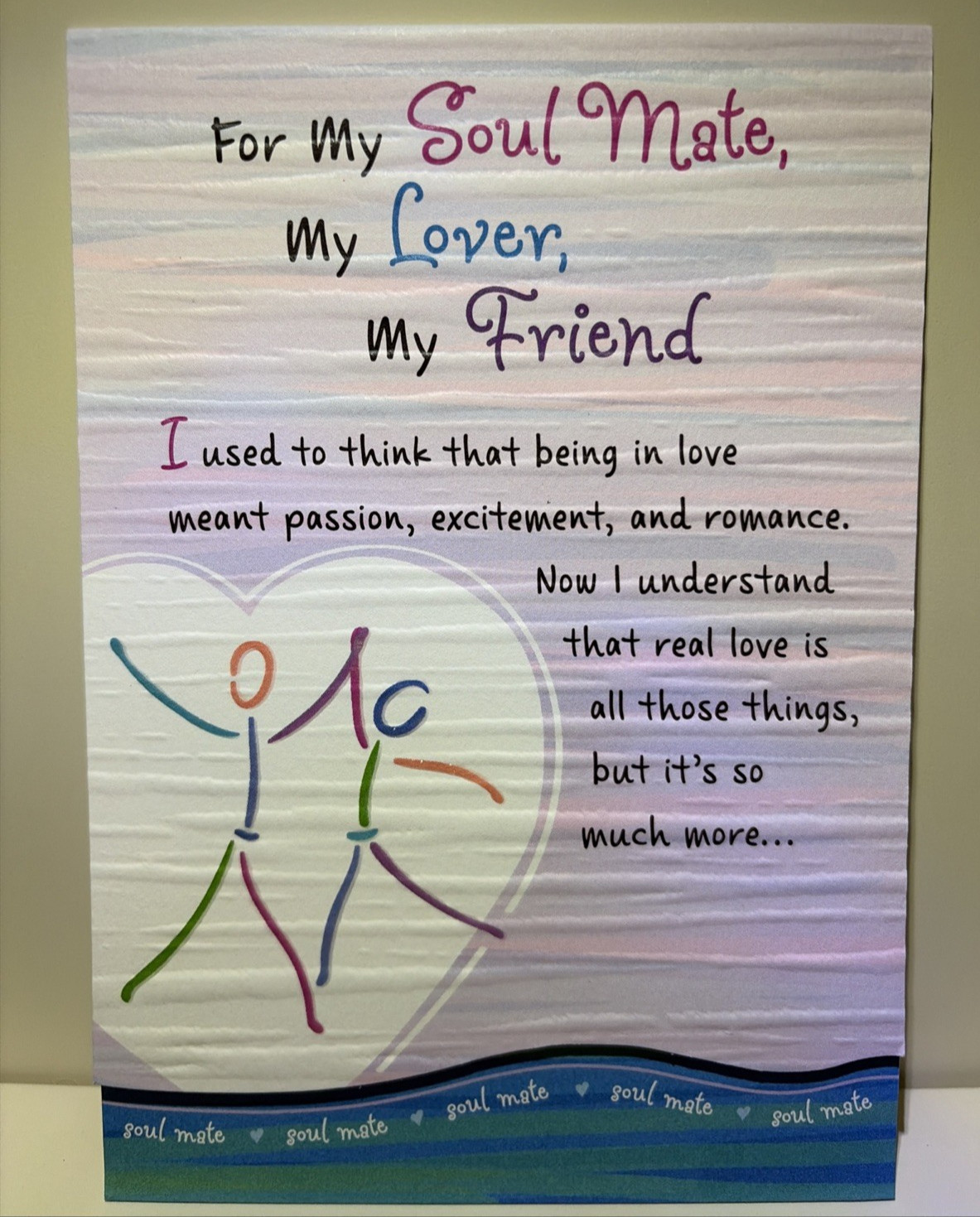 My Soul Mate Love & Romance Blue Mountain Arts Greeting Card 457 FREE SHIPPING