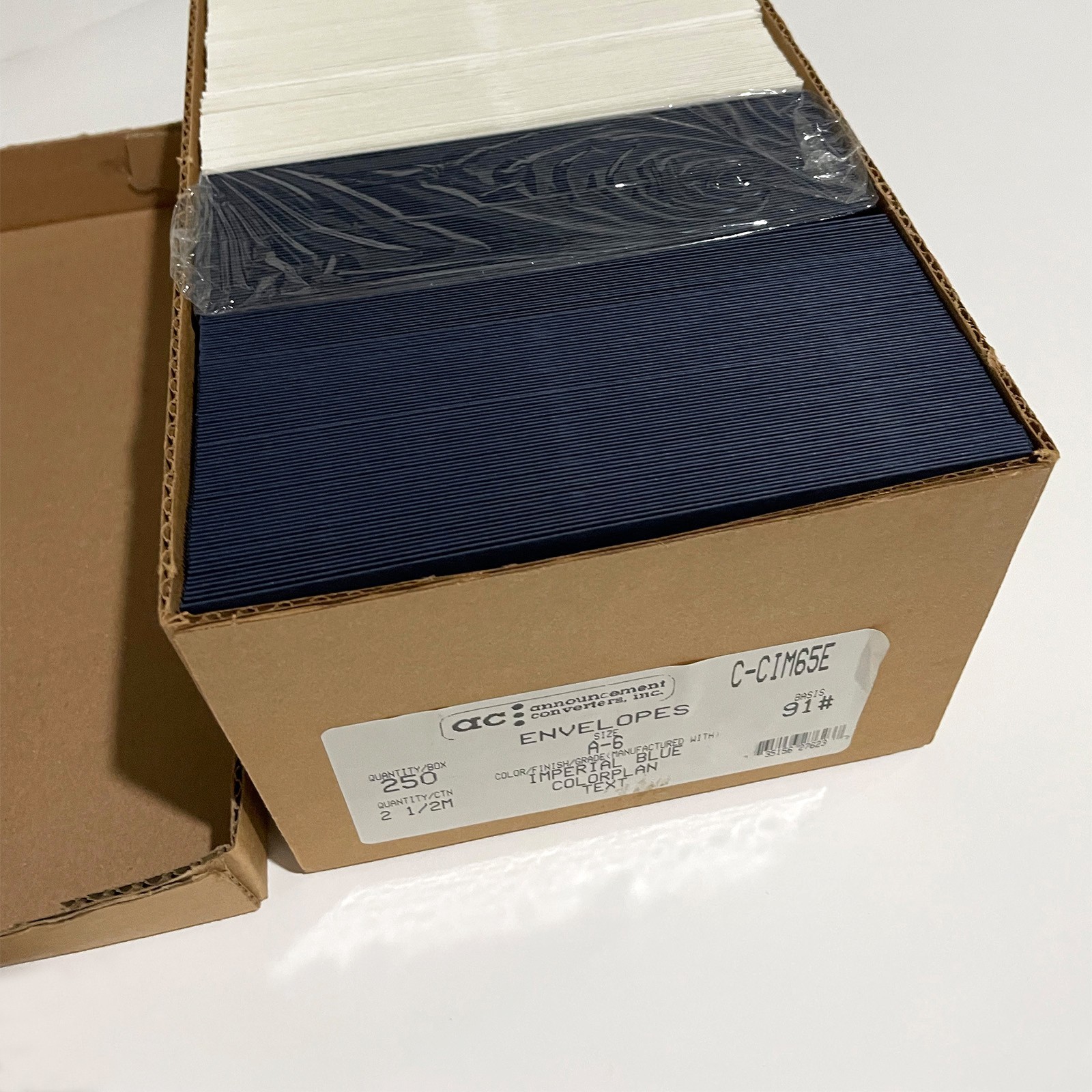 Envelopes – Colorplan – Imperial Blue – A6 (square flap) – 130 pcs – 91# text