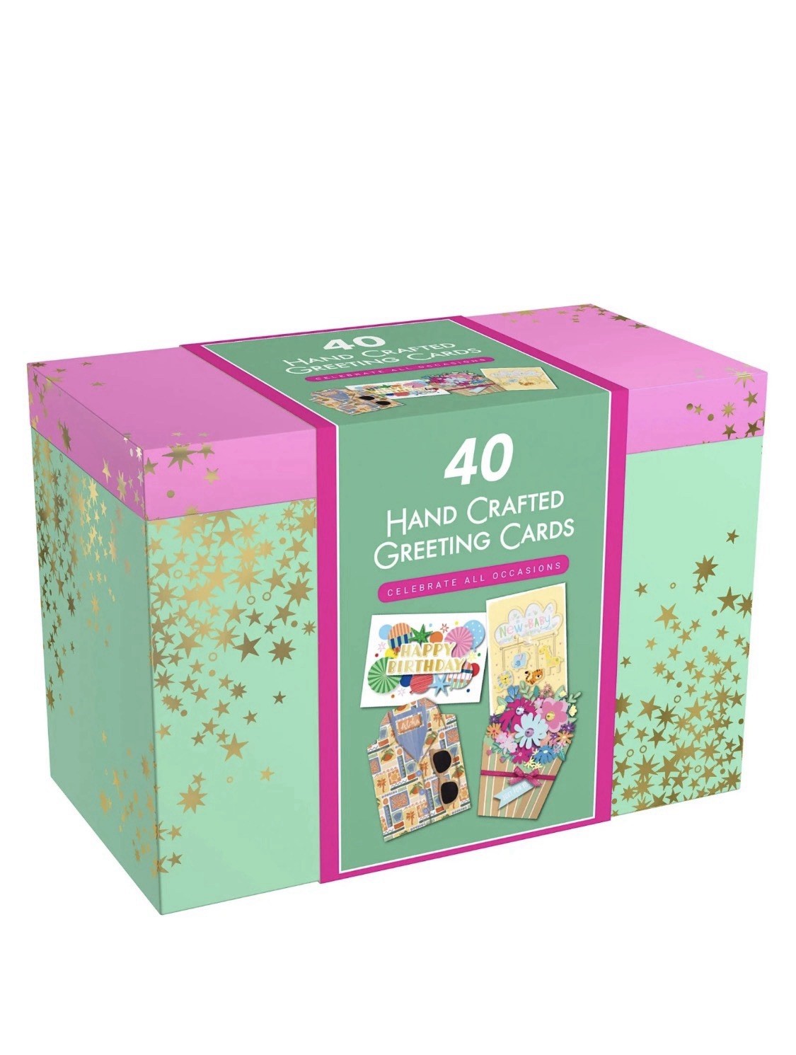 NEW All Occasion Greeting Card Collection, 40ct Hand crafted with envelope & box