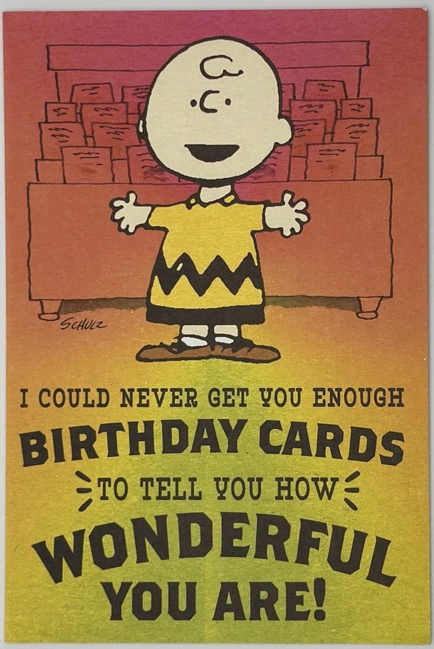 ~~CHARLIE BROWN HAPPY BIRTHDAY GREETING CARD~~ FUN/COLORFUL/SURPRISES INSIDE!