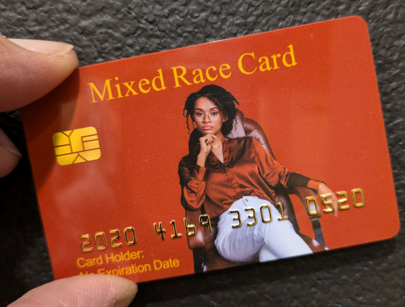 Aromabug Funny Fake Bankcards. 4 PACK: MIXED RACE PERSON Card (Free Shipping)