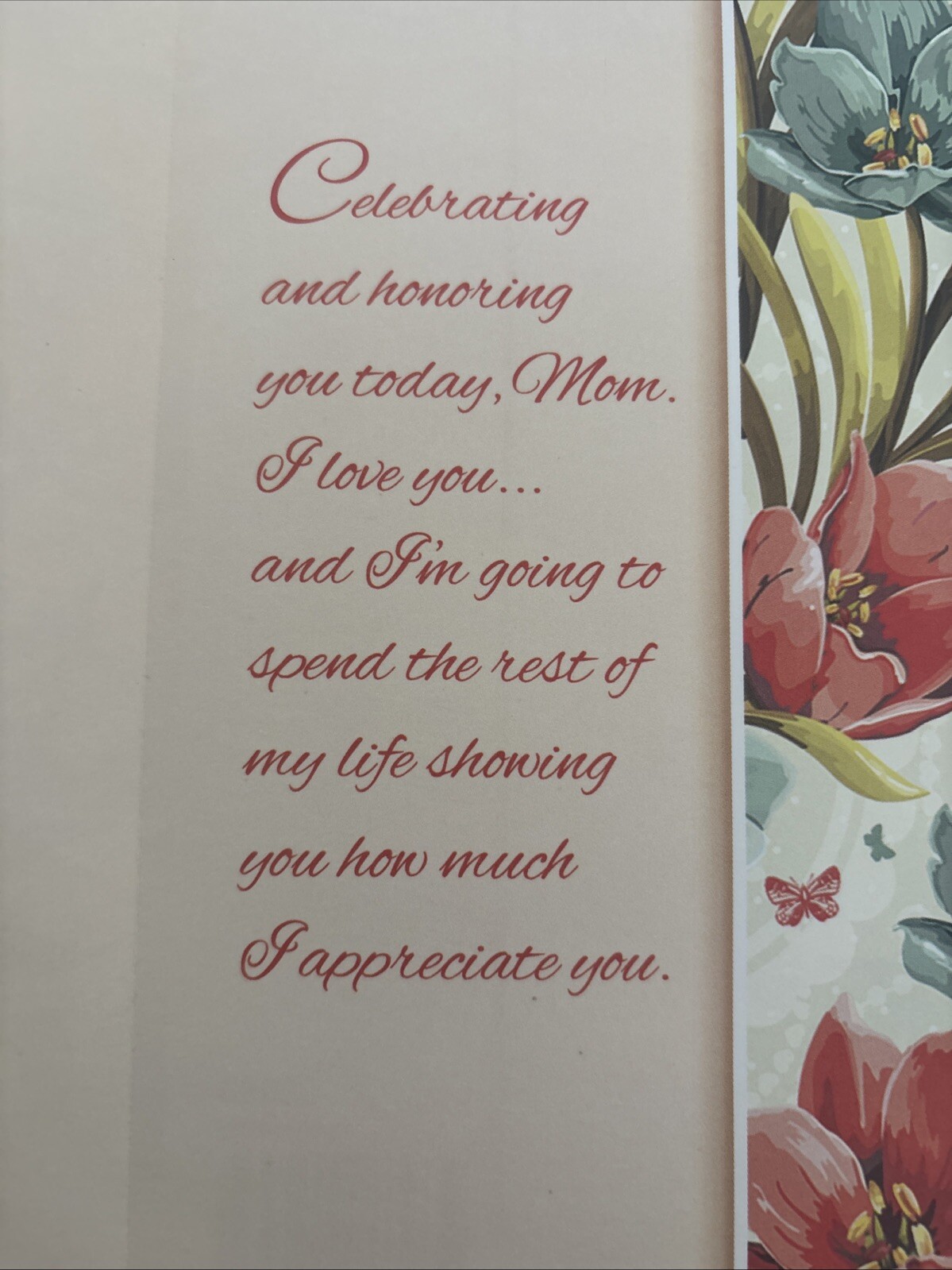 On Mother’s Day – I Appreciate You I Love You 5”x7.75″ Stockwell Greeting Card