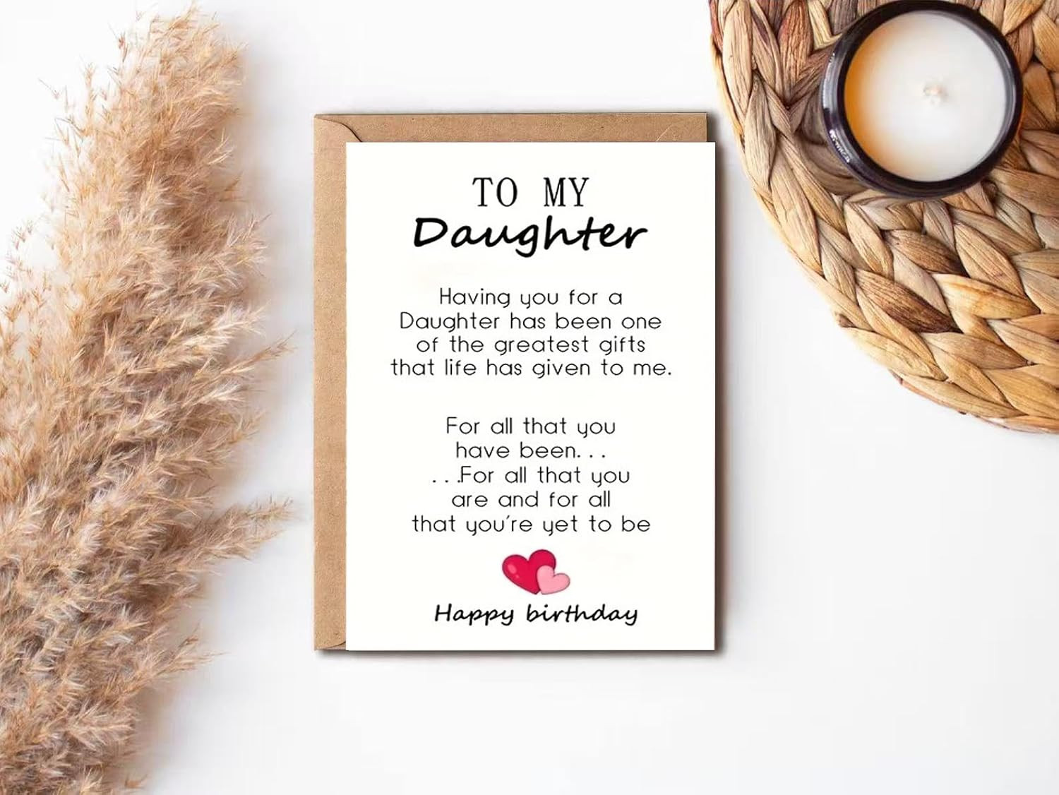 Birthday Daughter Card,Happy Birthday Card for Daughter,Birthday Gift from Mom/D