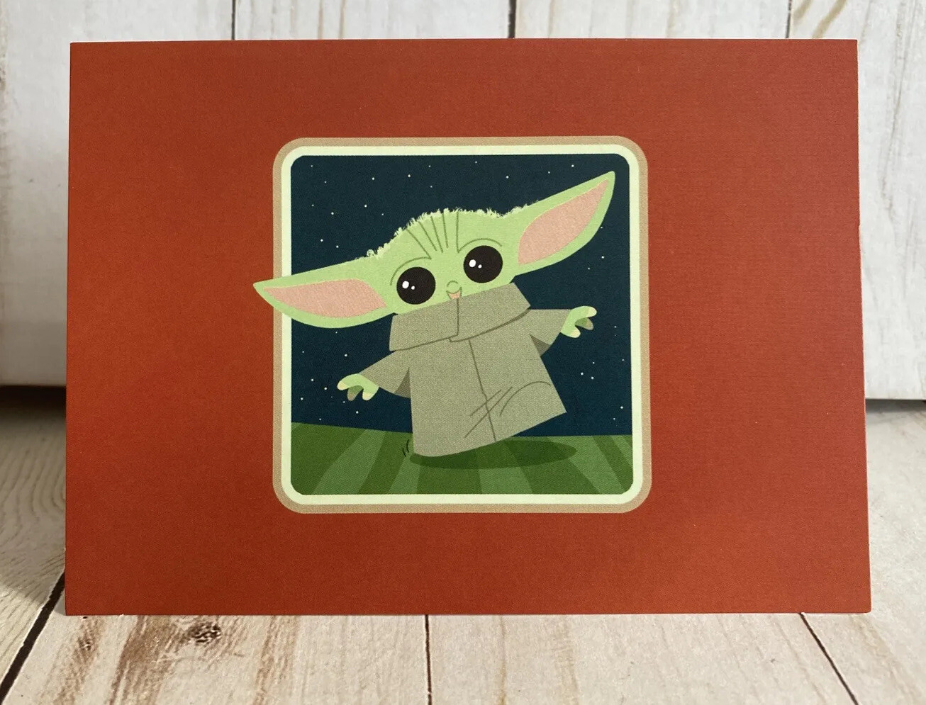 Star Wars Mandalorian Grogu Baby Yoda Disney Keep In Touch Cute Card New