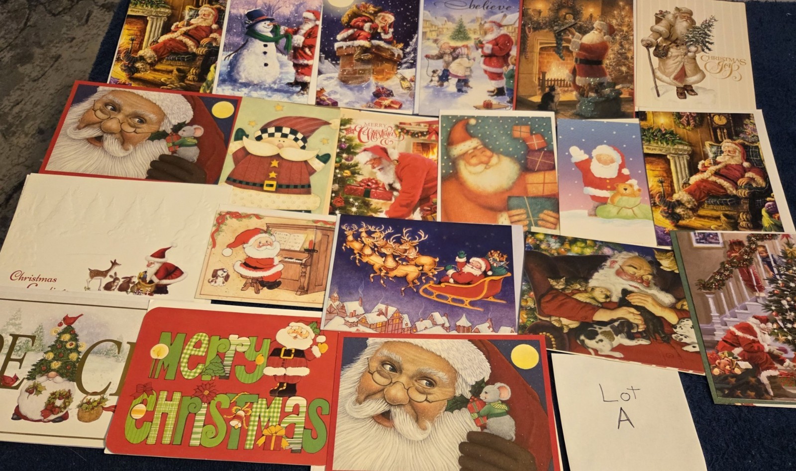 20 Asst. SANTA or SNOWMAN CHRISTMAS Greeting Cards Choose Favorite LOT of Cards