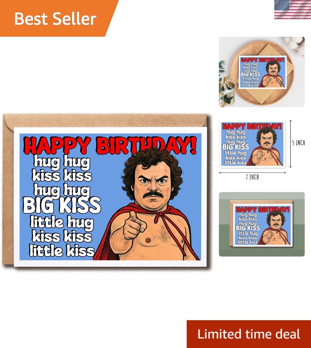 Humorous Nacho Libre Birthday Card – Perfect for Friends & Anniversaries