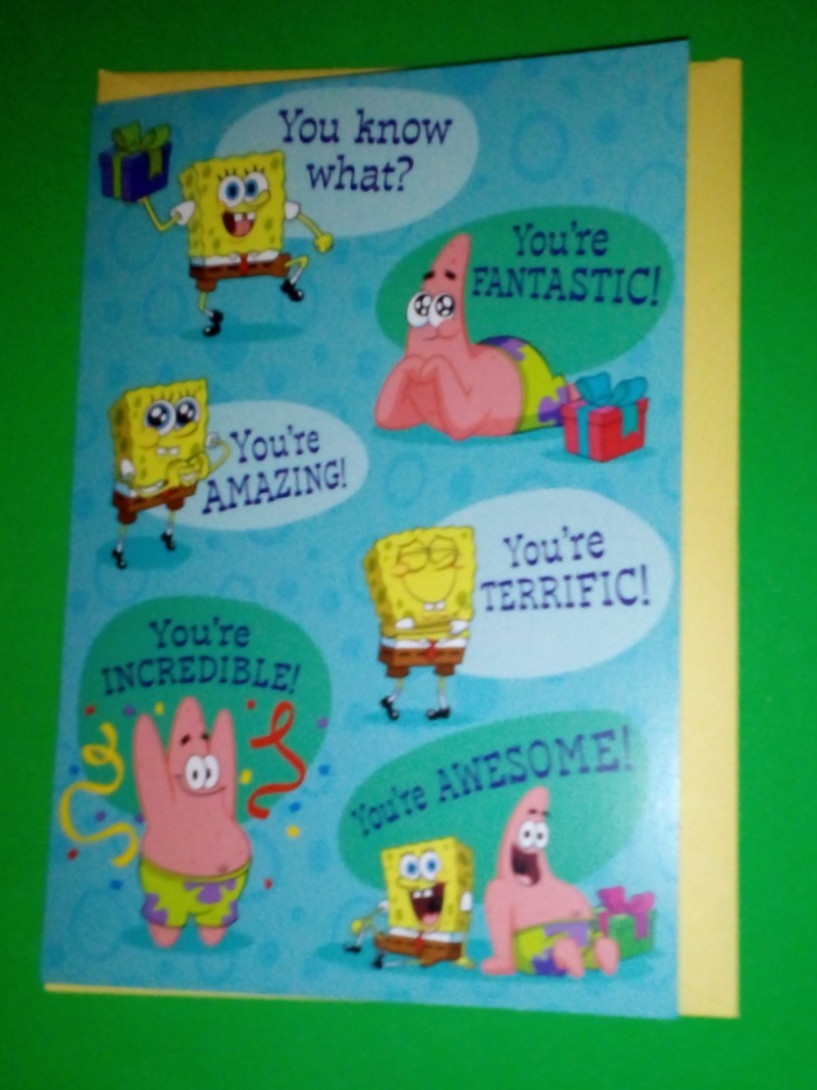Nickelodeon SpongeBob Squarepants Happy Birthday Greeting Card Hallmark Kids