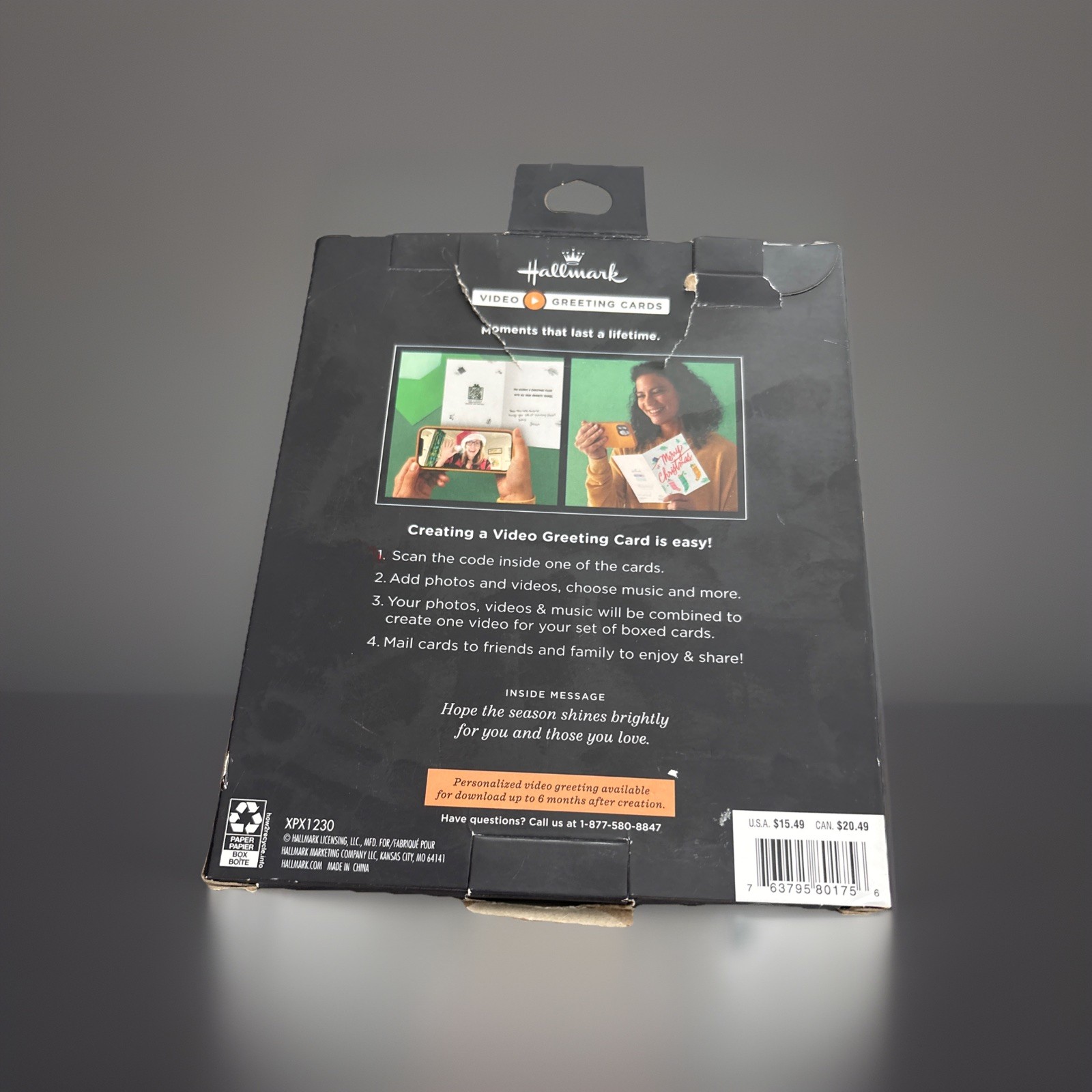 Hallmark Video Greeting Cards Christmas Scan The QR Code Memories Family Friends