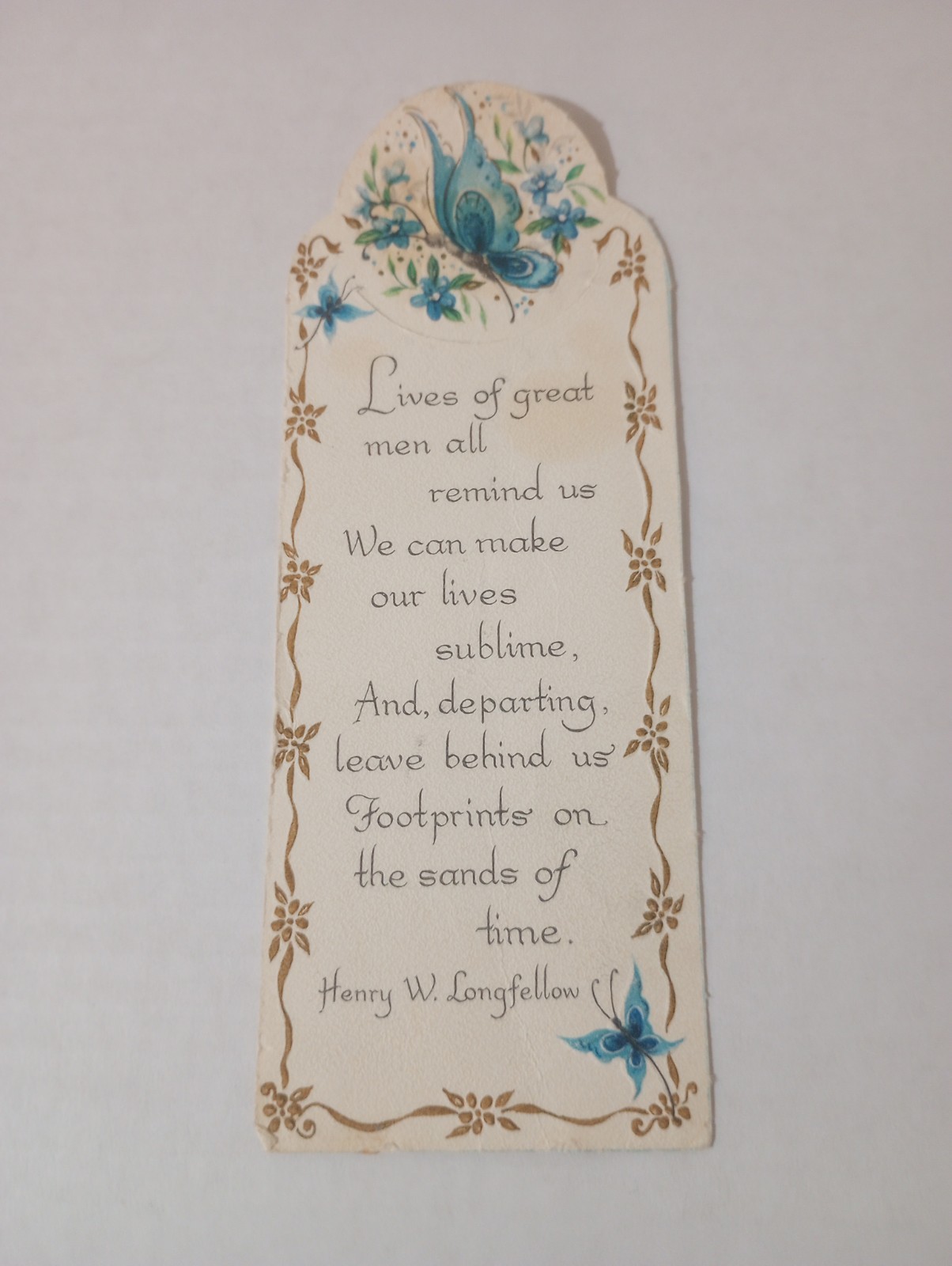 Lives Of Great Men Henry Wadsworth Longfellow Poem Bookmark