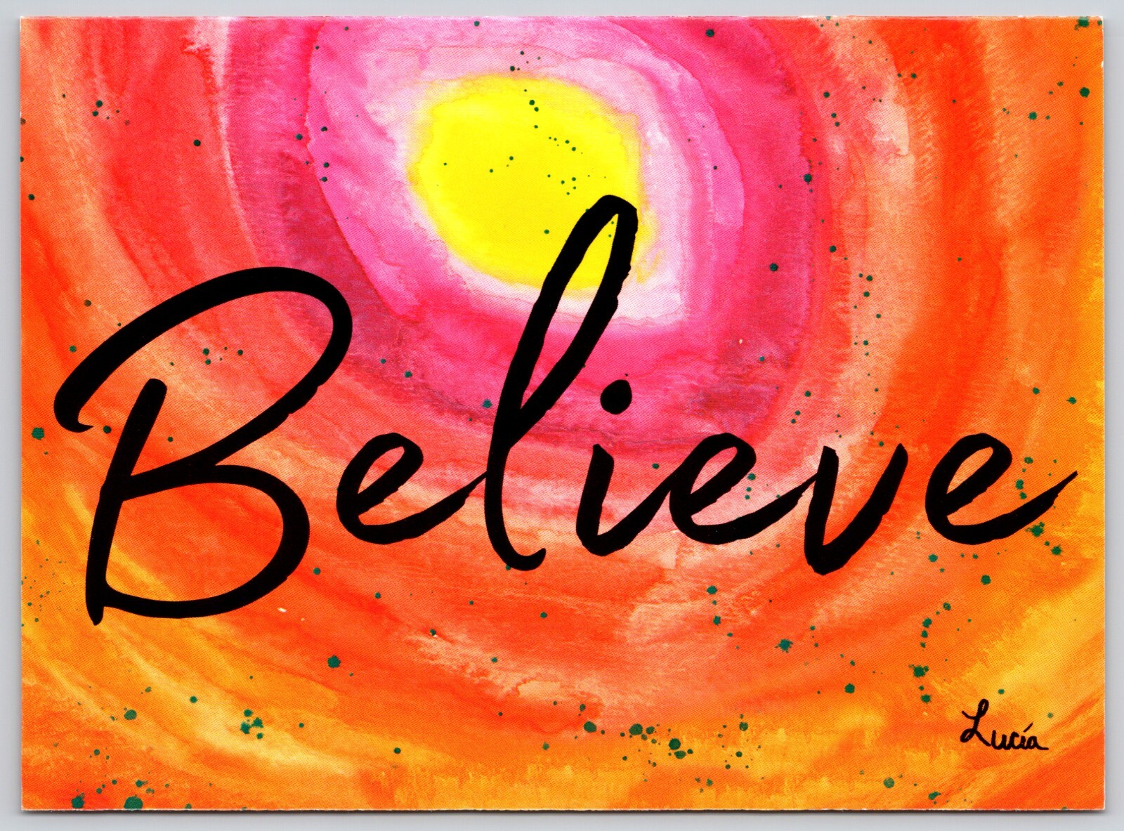 Greeting Card Believe MD Anderson Cancer Center Children’s Art Lucia Envelope