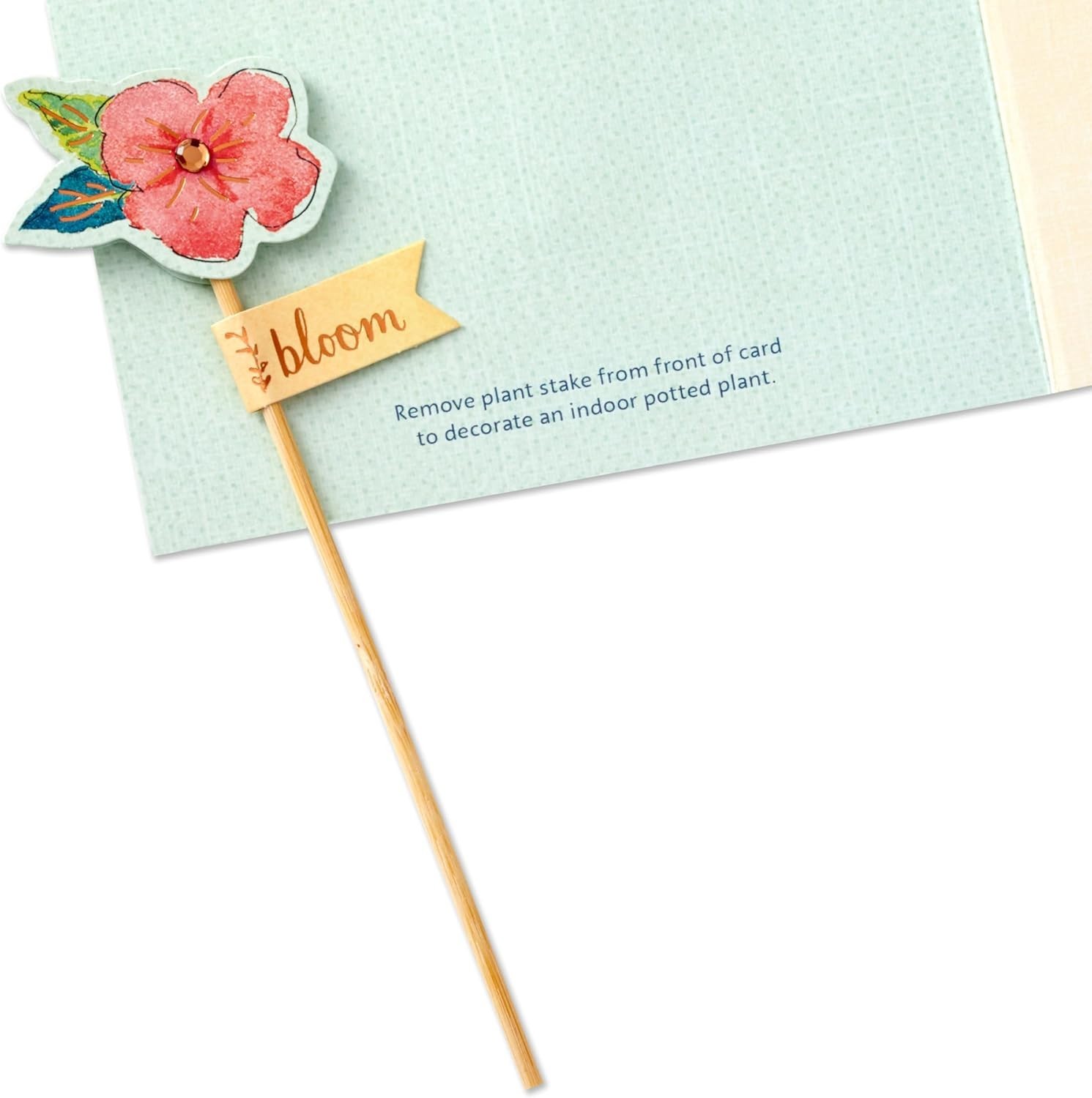 Heartfelt Floral Mother’s Day Card with Reusable Stake & Matching Envelope