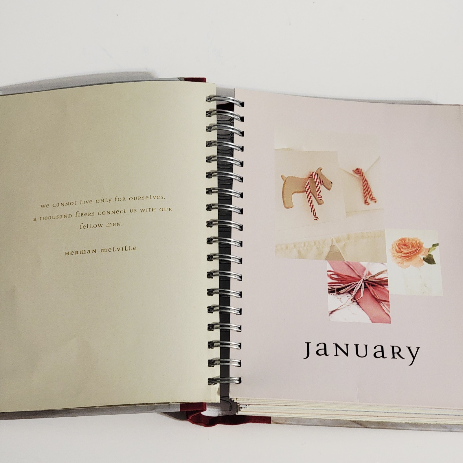 Floral Greeting Card Organizer Book 24 Pockets Month Divider 21 x 25 cm