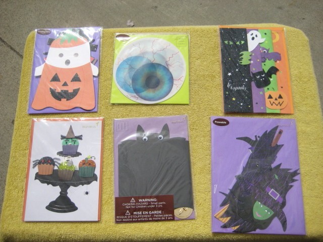 Lot of 6 PAPYRUS Halloween Cards new sealed # Z
