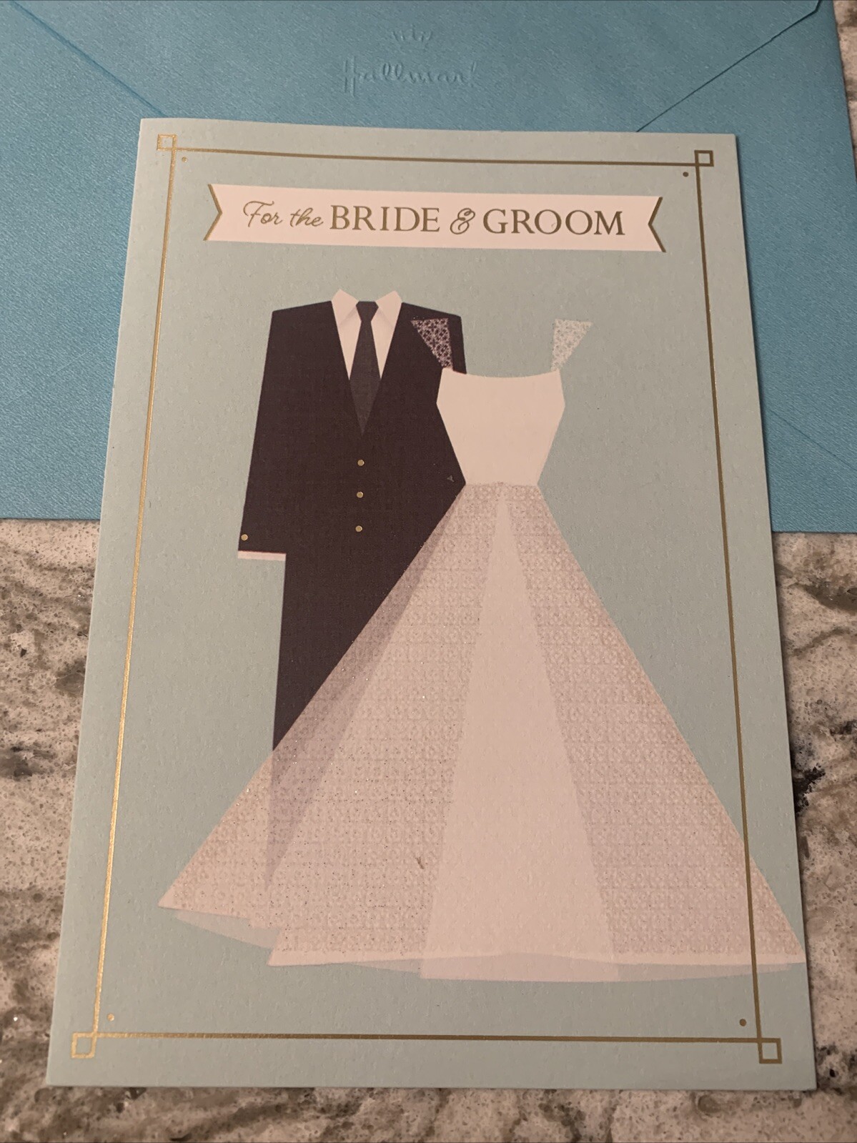Wedding For The Bride And Groom Congratulations 5.5”x8” Hallmark Greeting Card