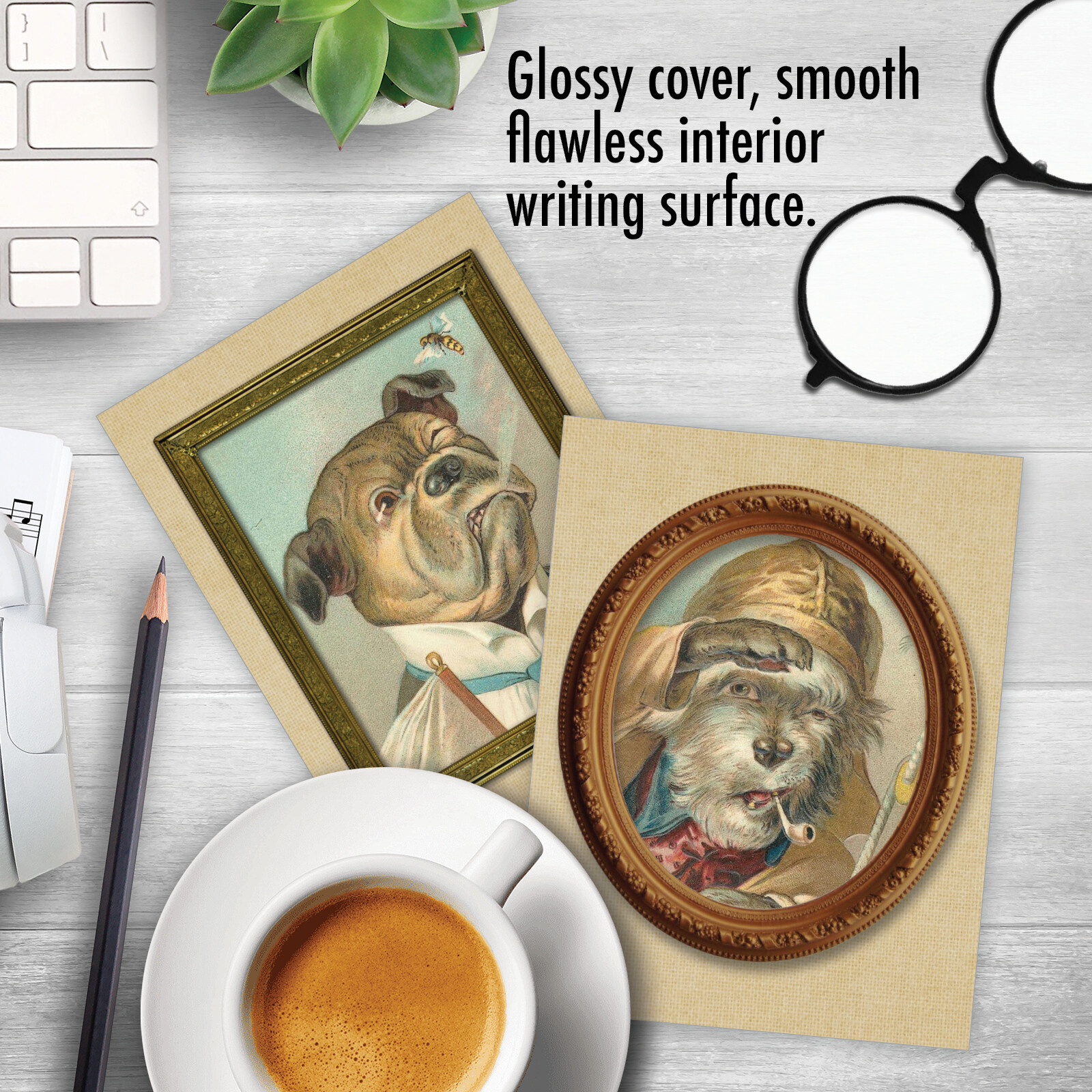 10 Assorted All Occasion Blank Note Cards with Envelopes – PUP PORTRAITS M1738BN