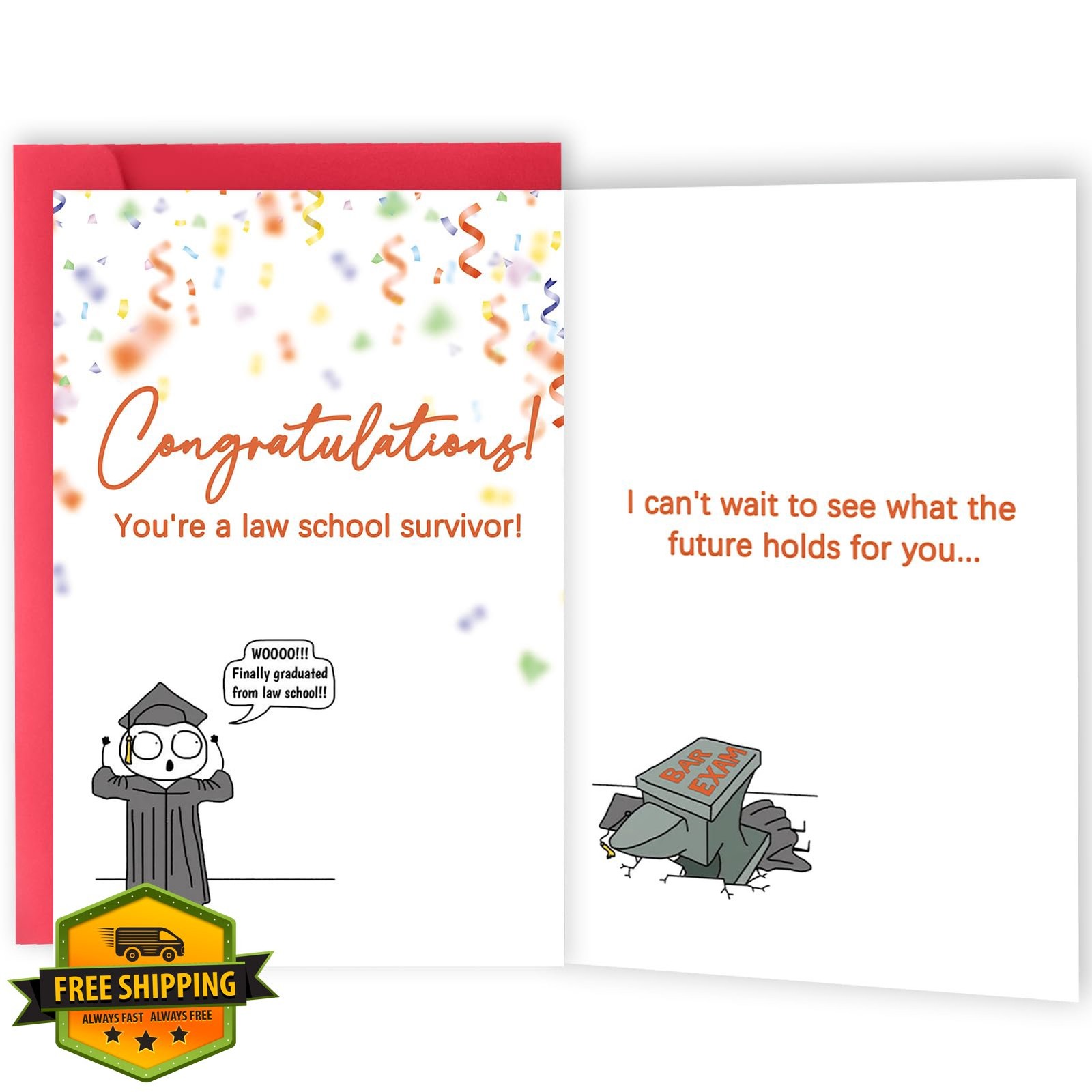 Zyulin Law School Graduation Card New Lawyer Gift Card