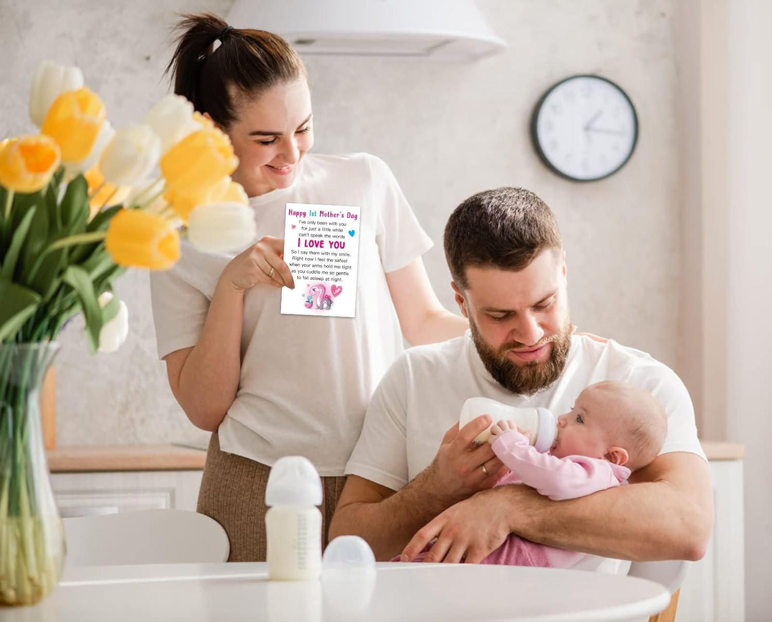 First Mother’s Day Card for New Moms – Thoughtful Gift from Baby with Envelope