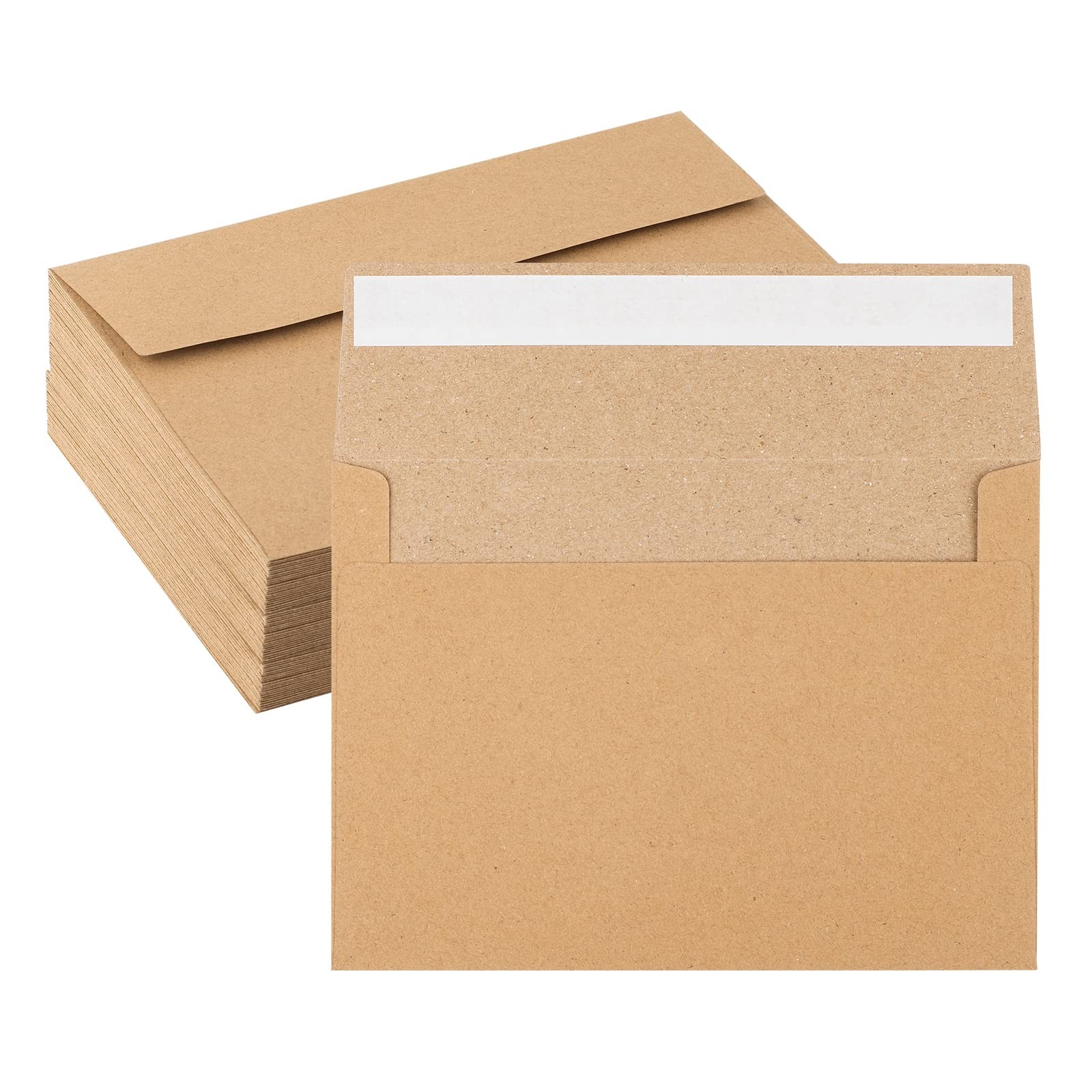50 Pack Kraft Envelopes – 4 x 6 Inch Brown Kraft Paper Envelopes for Invitations