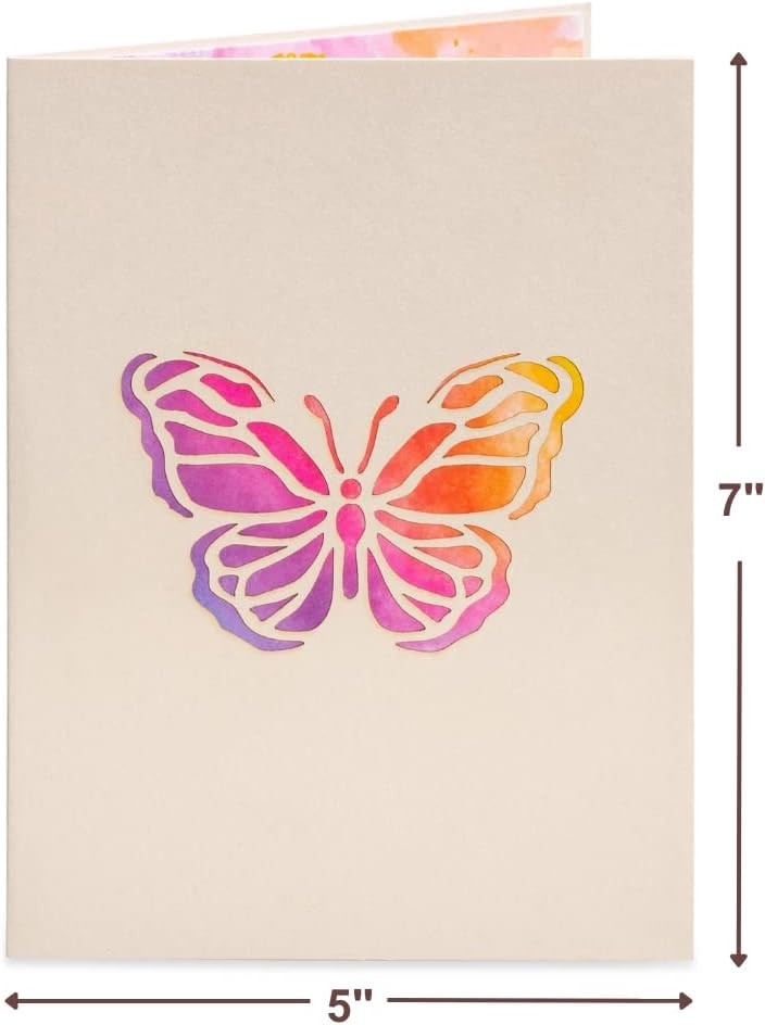 Vibrant Floral Butterfly Tree Greeting Card for Mother’s Day and Special Events