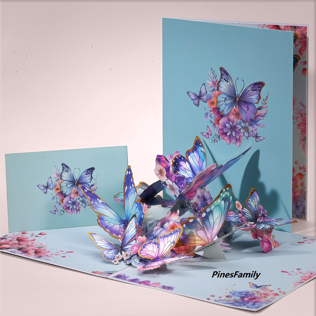 A16-3D Pop Up Butterfly Greeting Card Birthday or Special Occasion Card