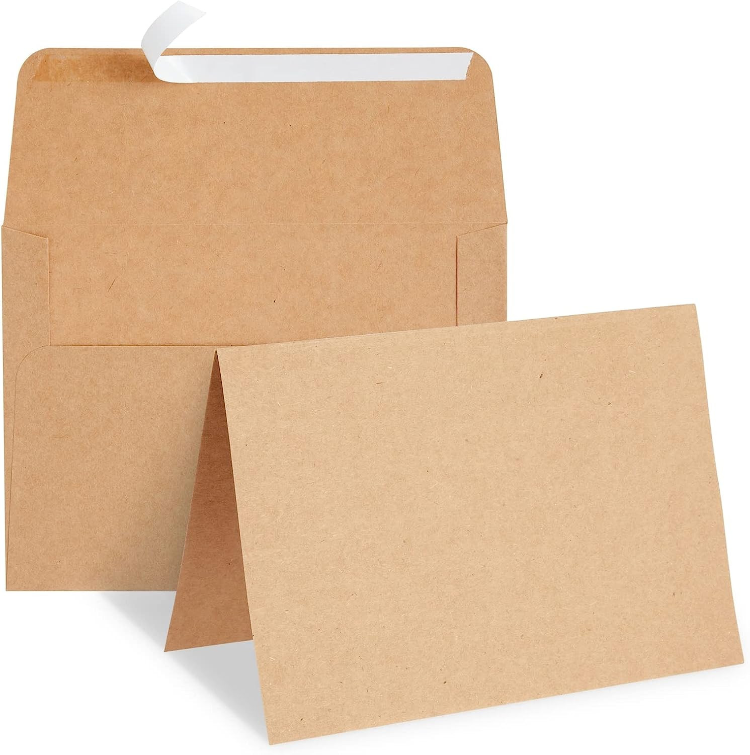 Blank A7 Kraft Brown Paper & Envelopes for Card Making – 5 X 7 in & 5.25 X 7.25