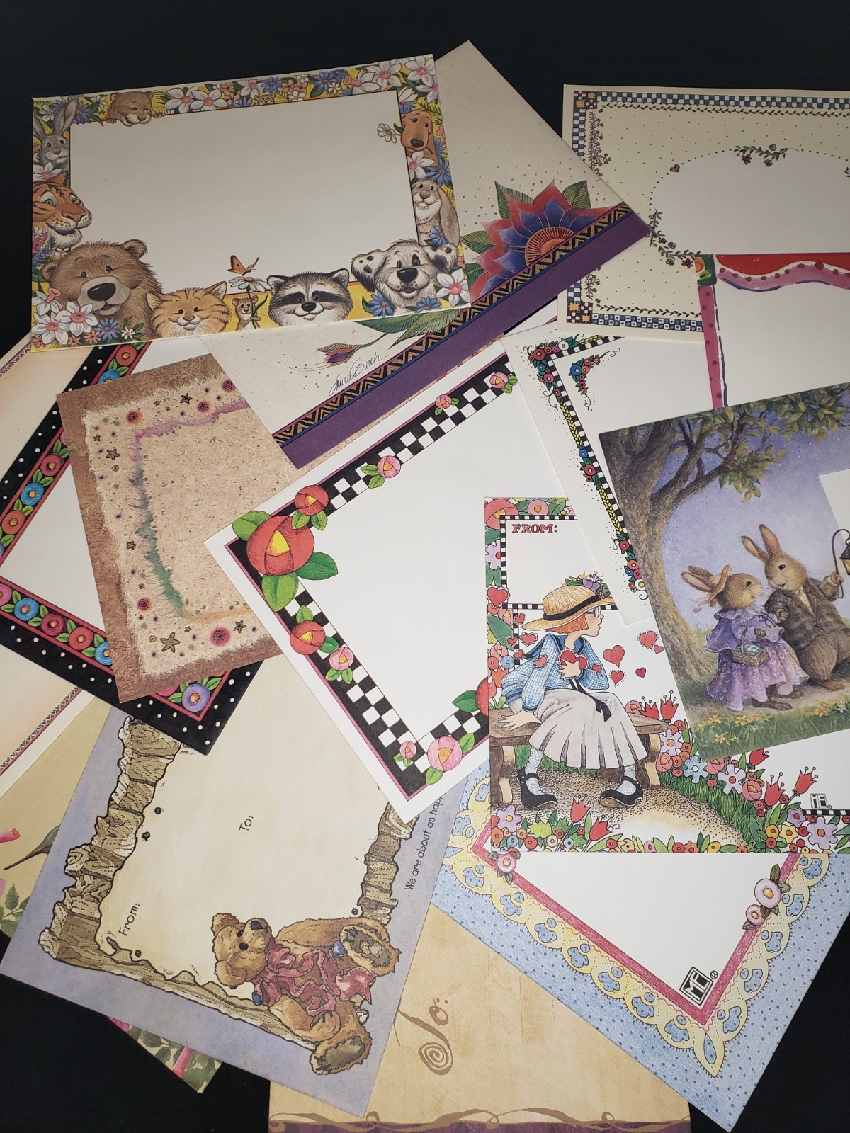 Assorted Decorated Greeting Card Envelopes, Mixed lot of 20 pieces
