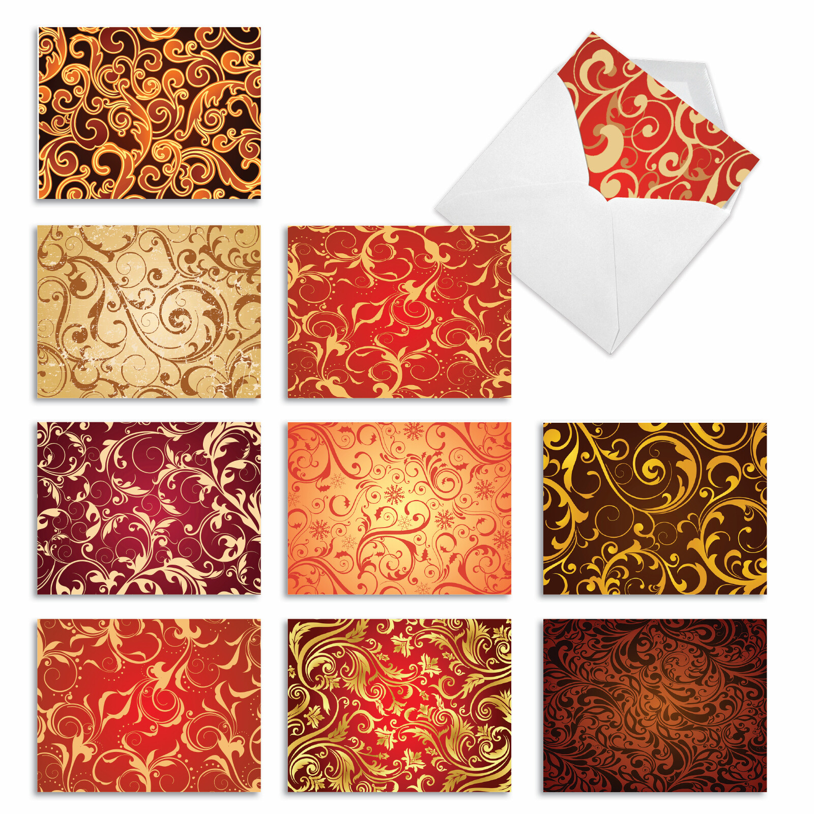 10 Pack All Occasion Blank Note Cards With Envelopes – Royal Fleurish