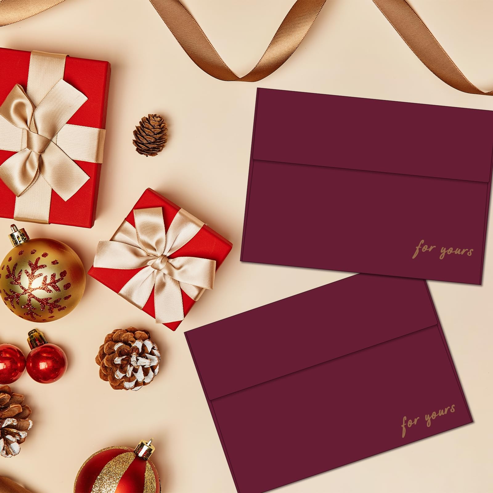 4×6 Envelopes For Invitation,A4 Envelope burgundy red,50 Pack 4X6 card Envelo…