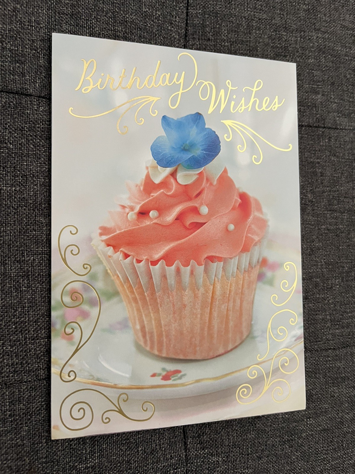 Hallmark Greeting Card Cupcake Shabby Chic Happy Birthday Friend Family Coworker