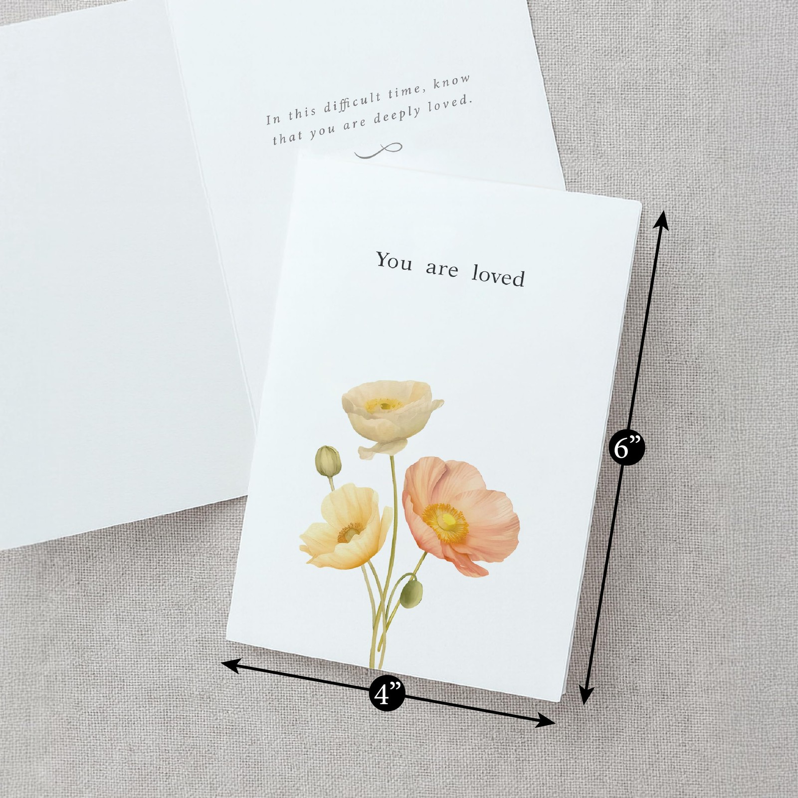 4×6 in Box of Sympathy Cards with Envelopes Thinking of you Card for Condolence