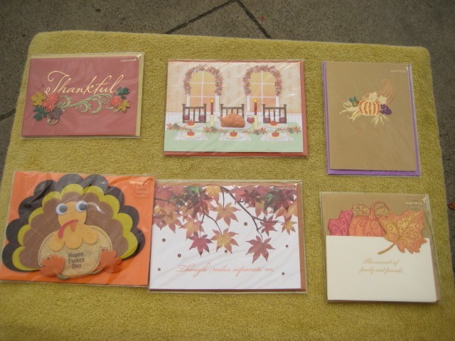 Lot of 6 PAPYRUS Thanksgiving Holiday Cards new sealed # X
