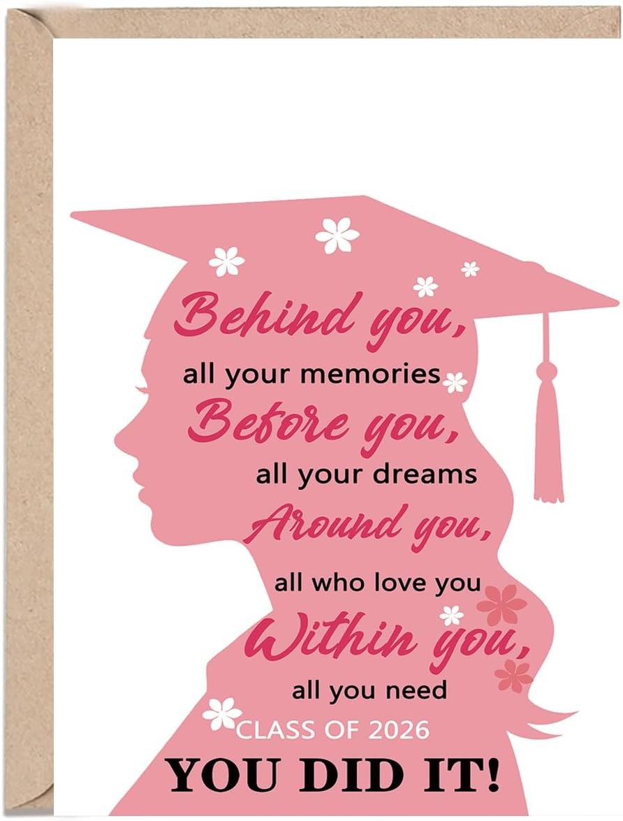 2026 Graduation Card for Her Girl Teen, Congratulations High School & College Gr